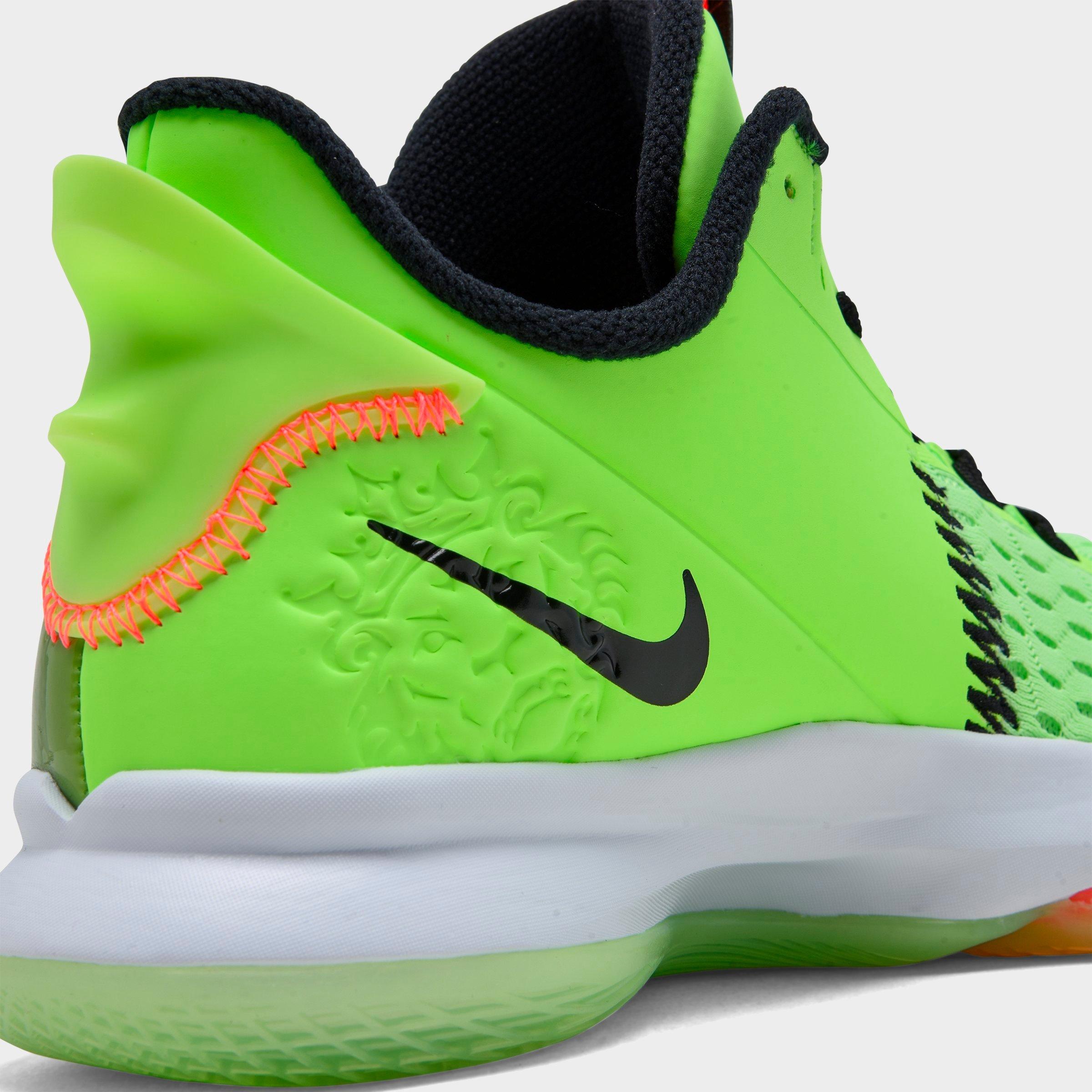 kids green basketball shoes