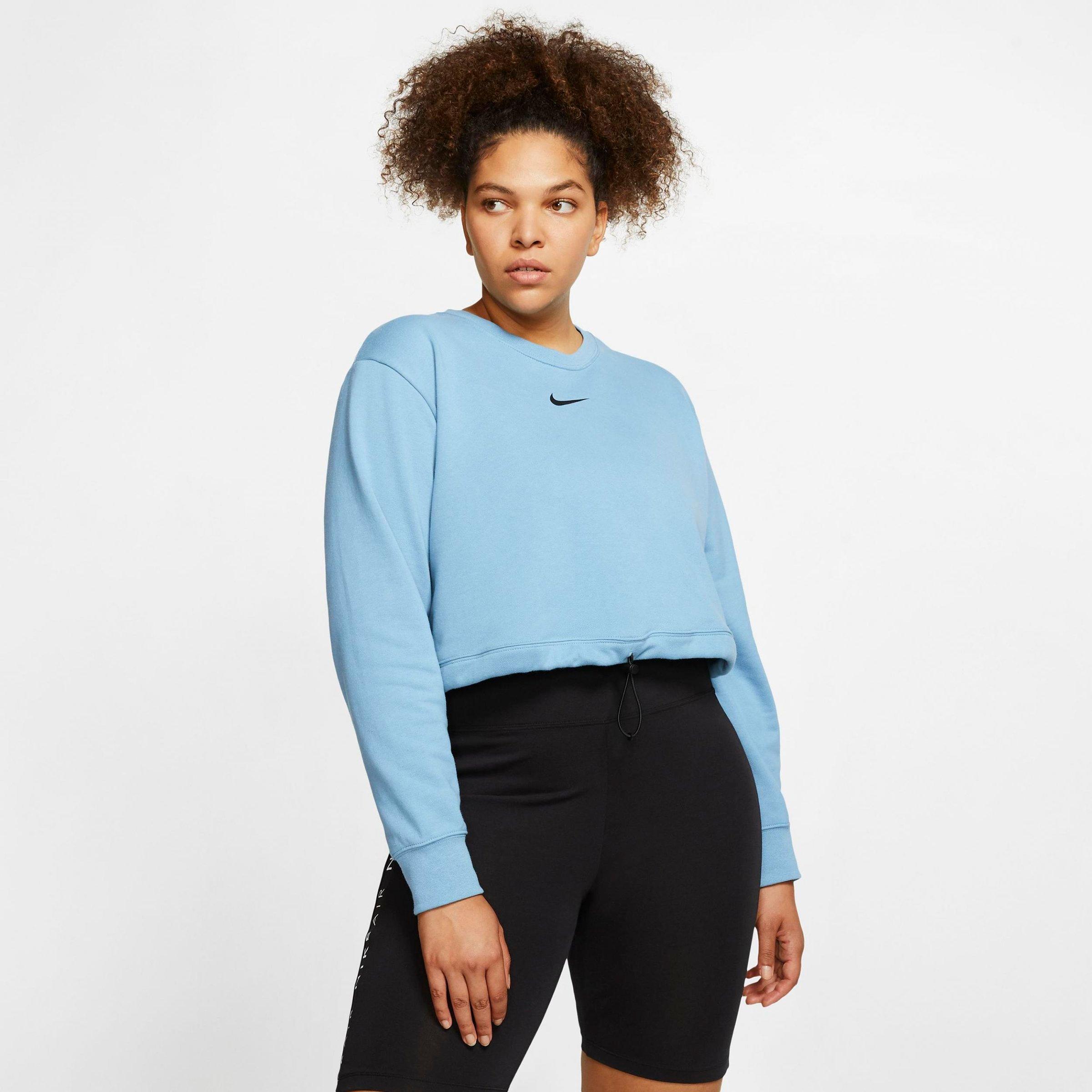Women's Nike Sportswear Swoosh Crop Crewneck Sweatshirt (Plus Size)| JD  Sports