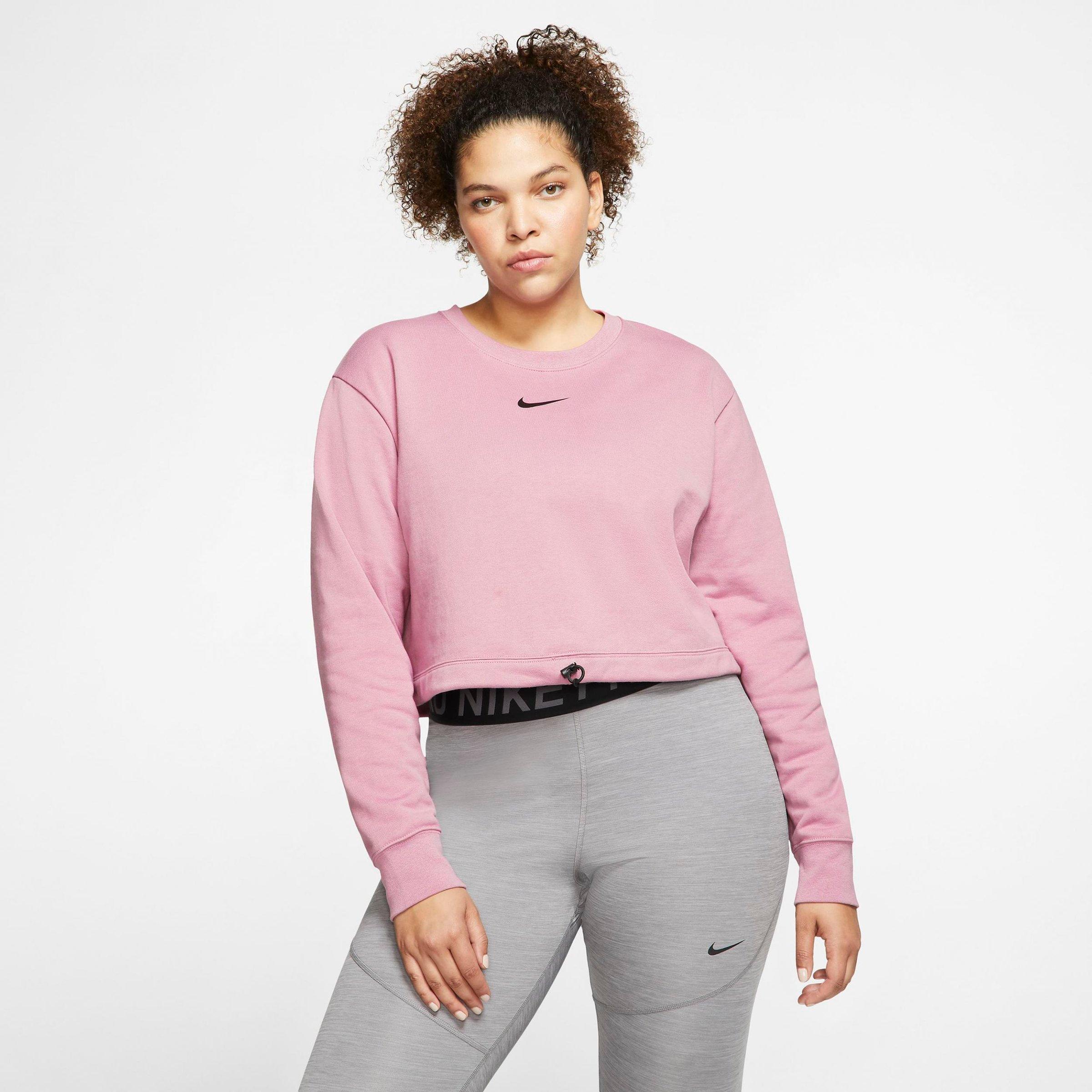 nike swoosh crop crew sweater ladies