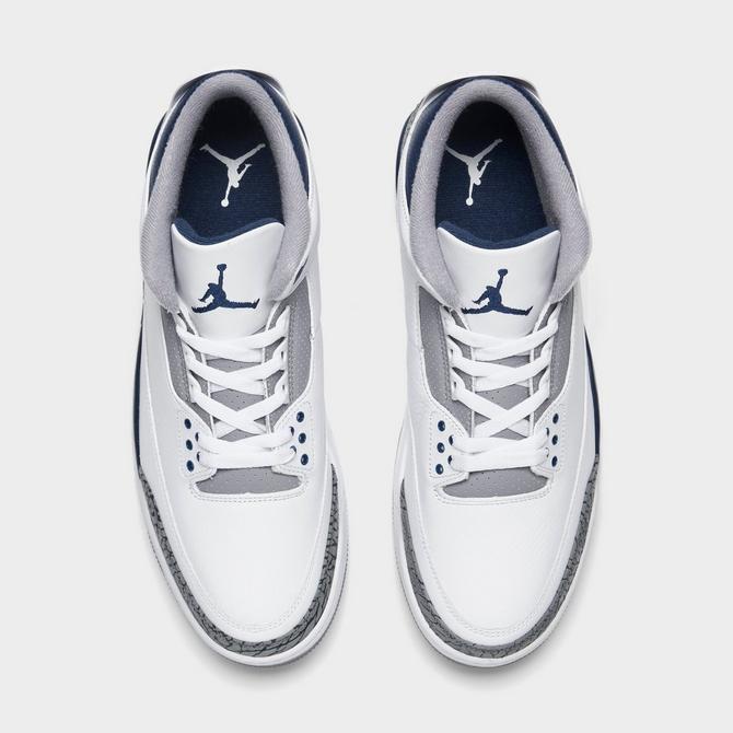 Jordan retro 3 clearance silver