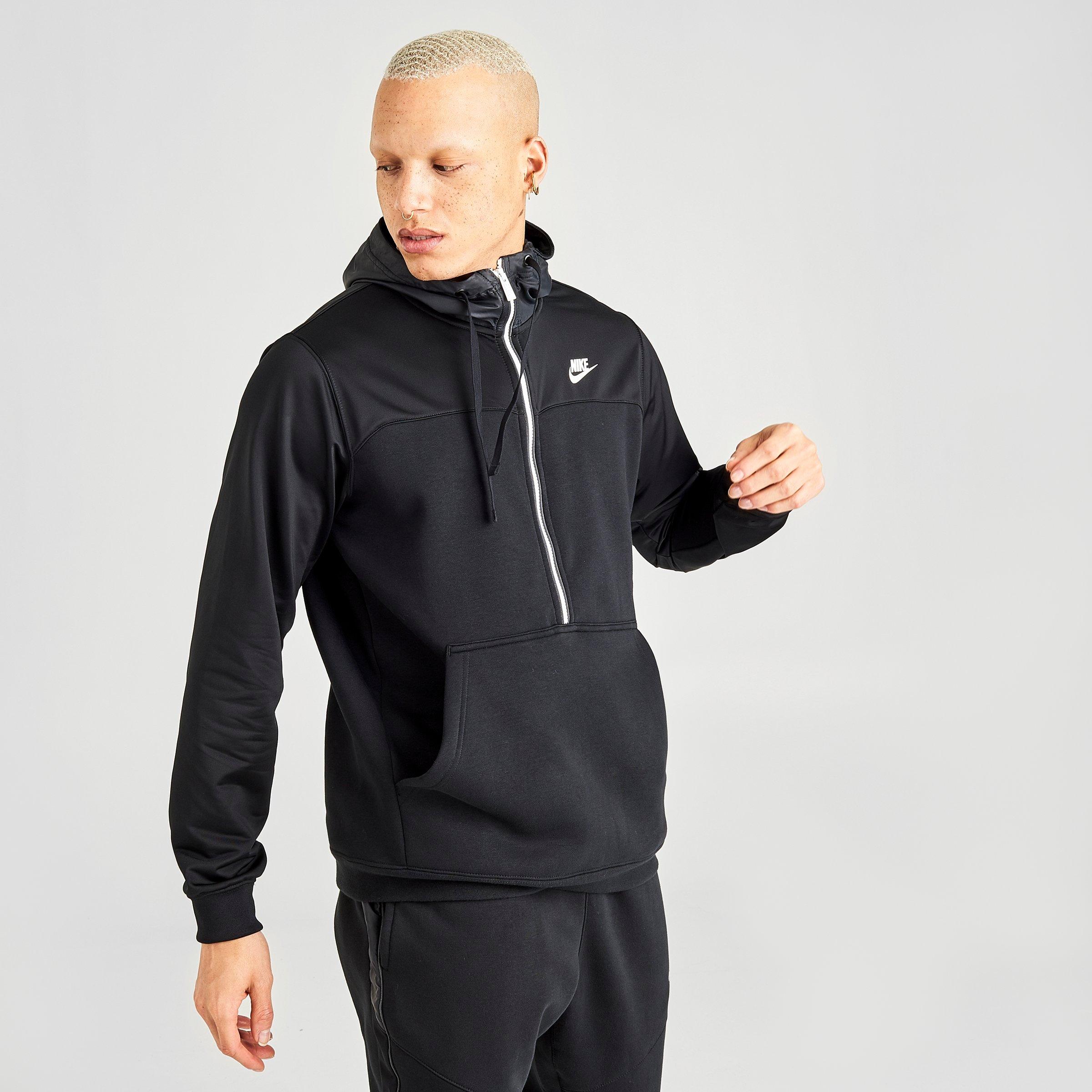 nike men's half zip polyknit hoodie