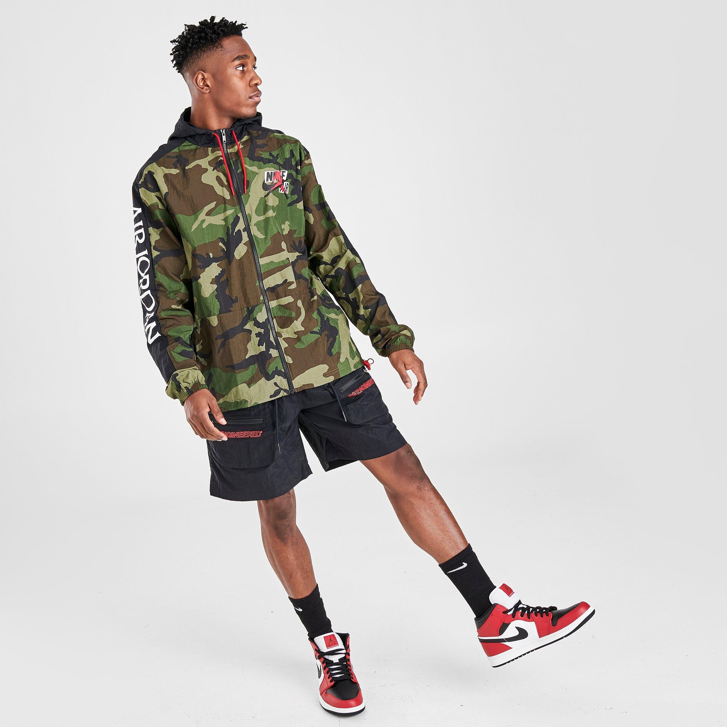 nike camo windbreaker jacket mens