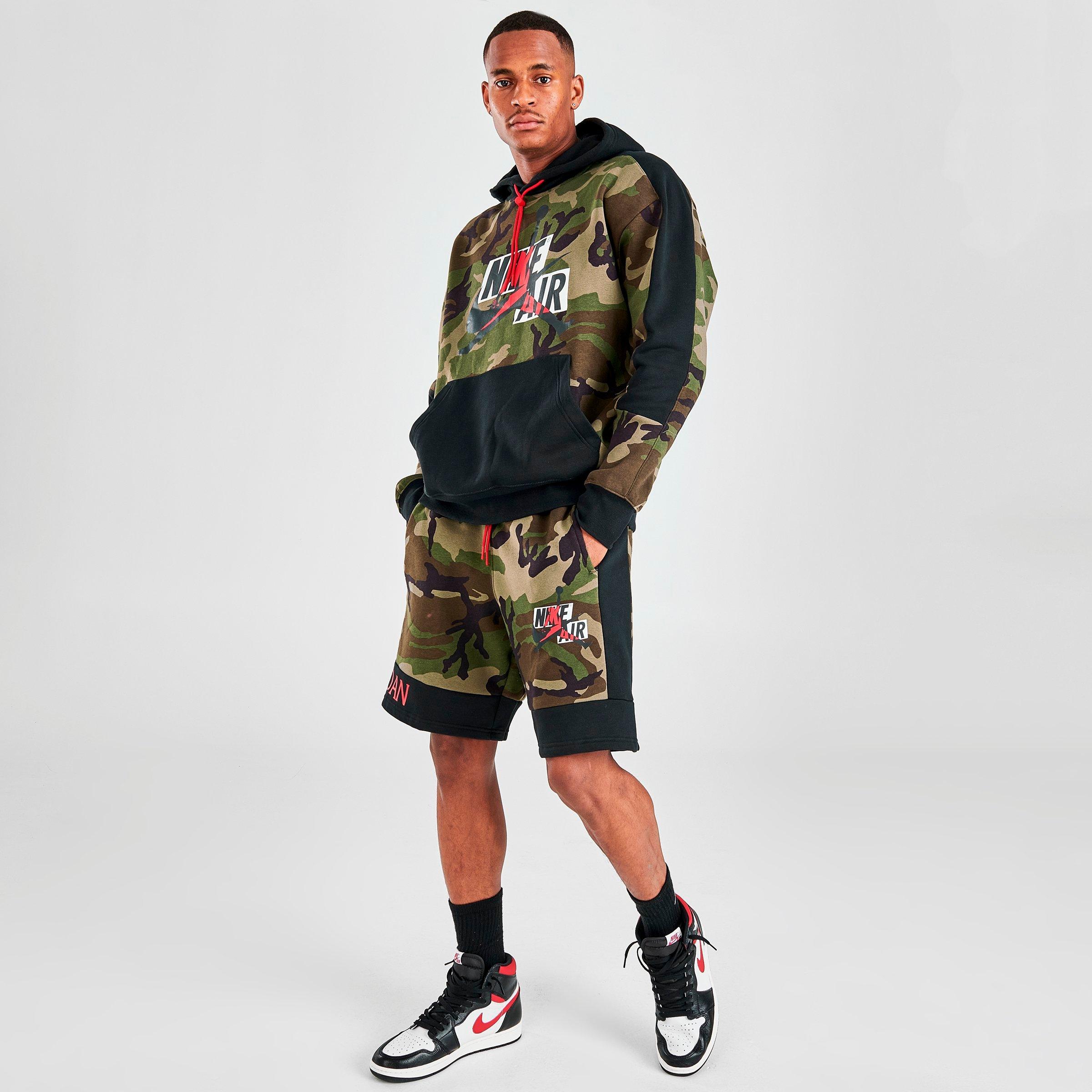 mens jordan fleece shorts