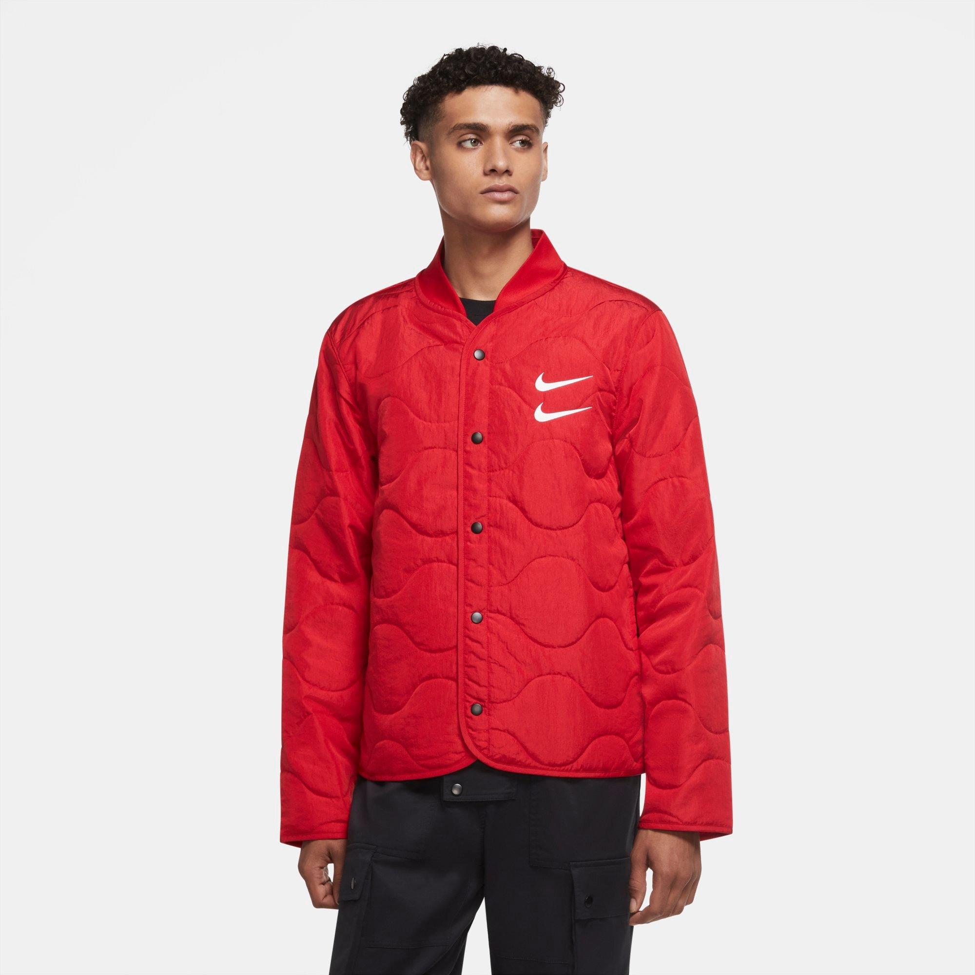 red nike bomber jacket