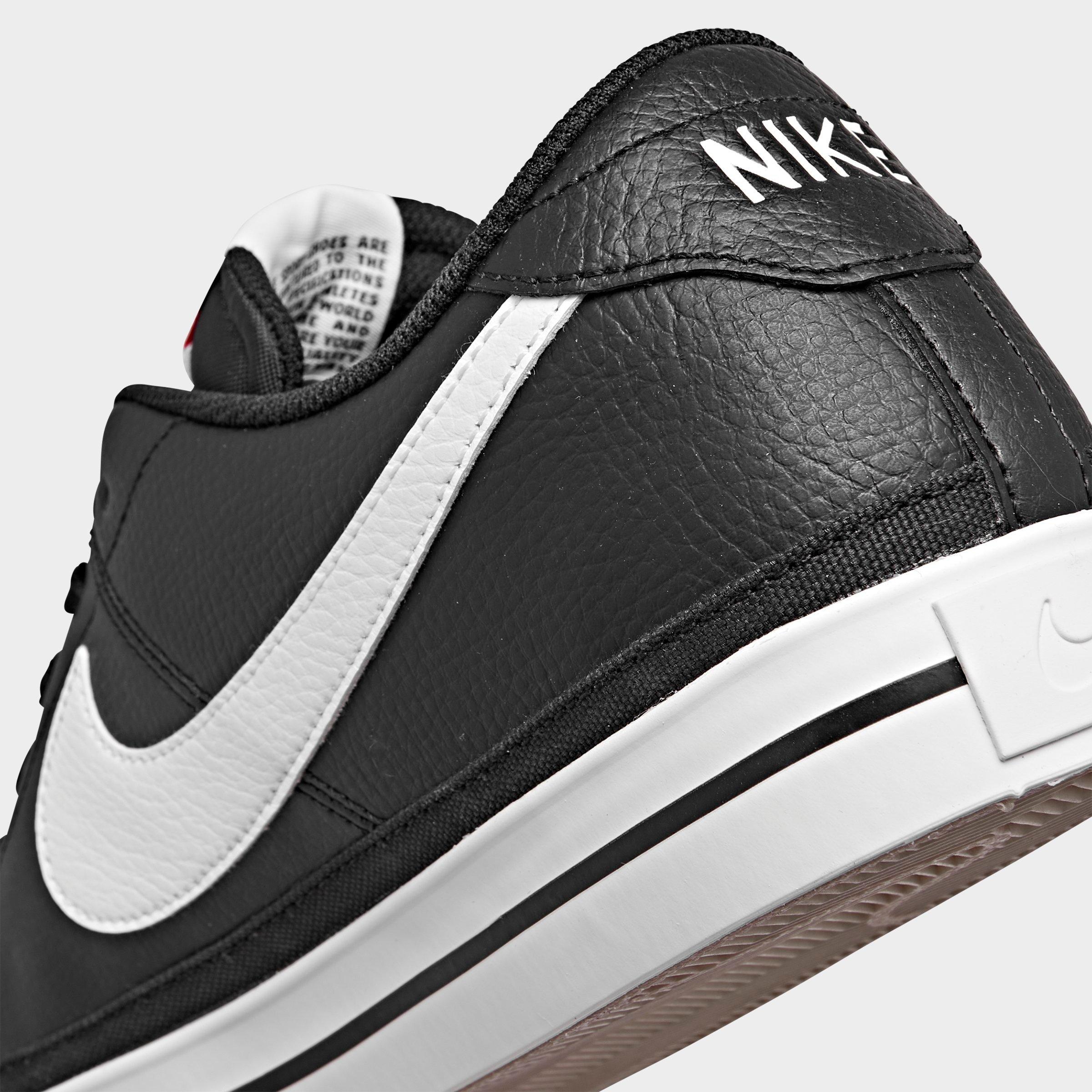 nike black leather casual shoes