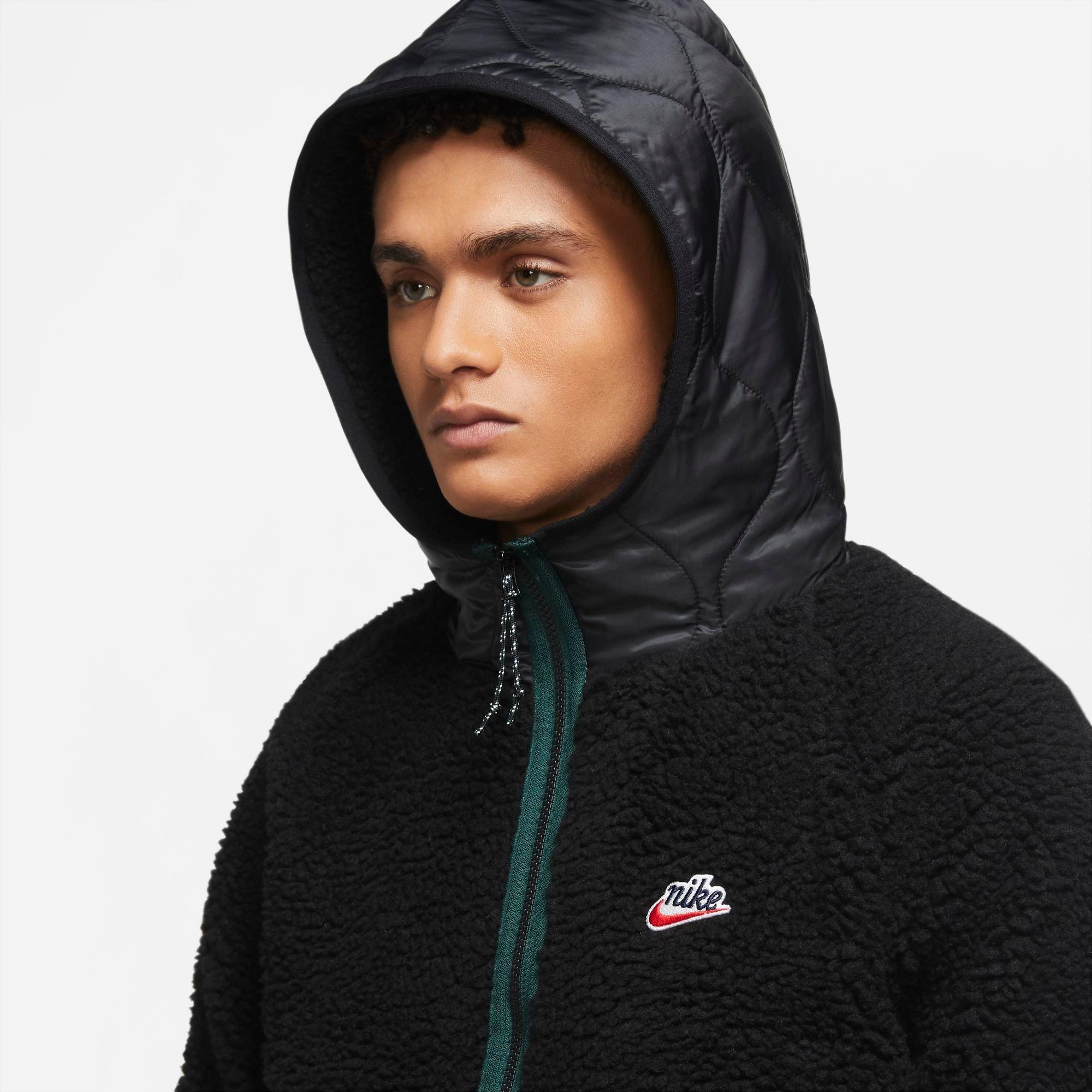 black nike sherpa jacket
