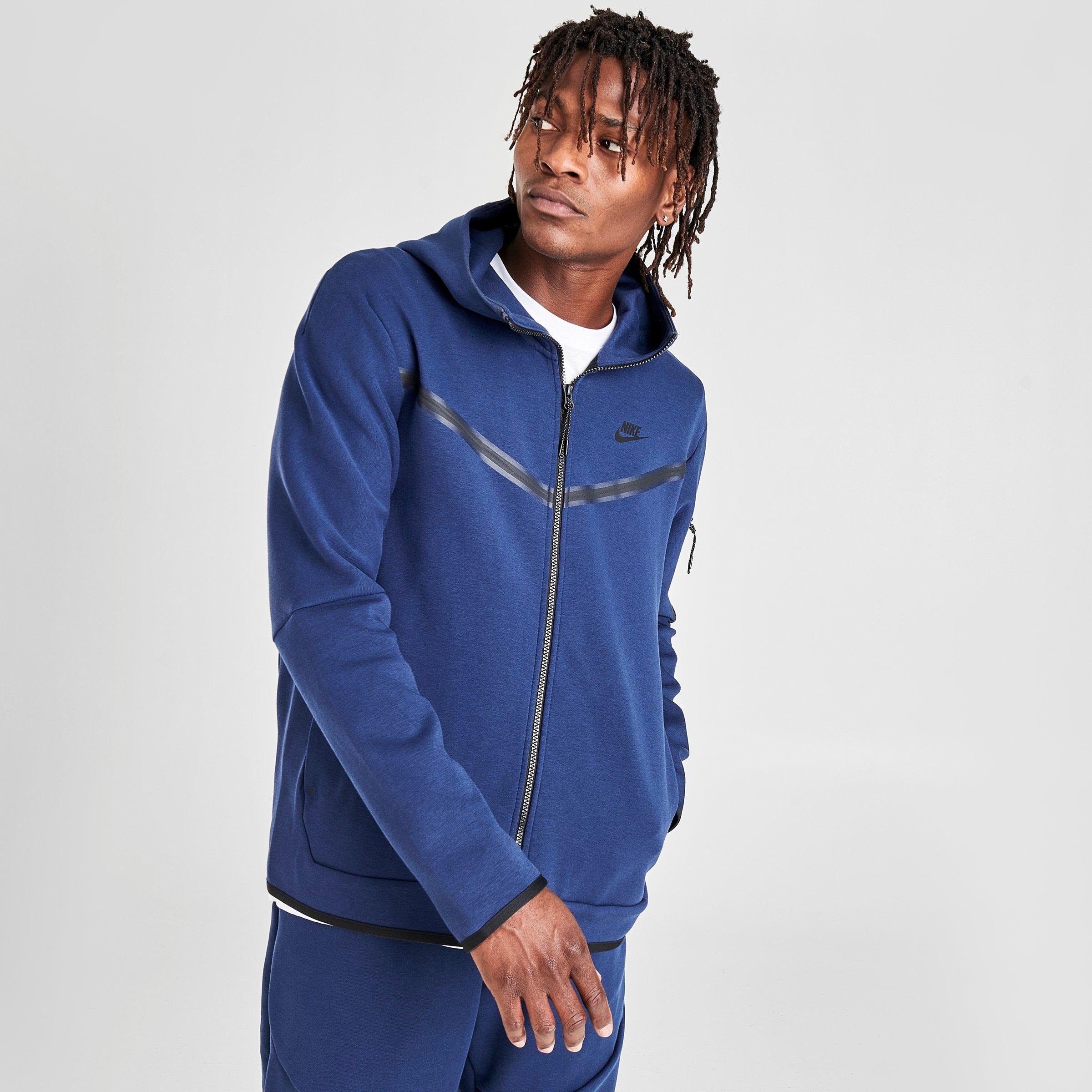 navy nike tech hoodie