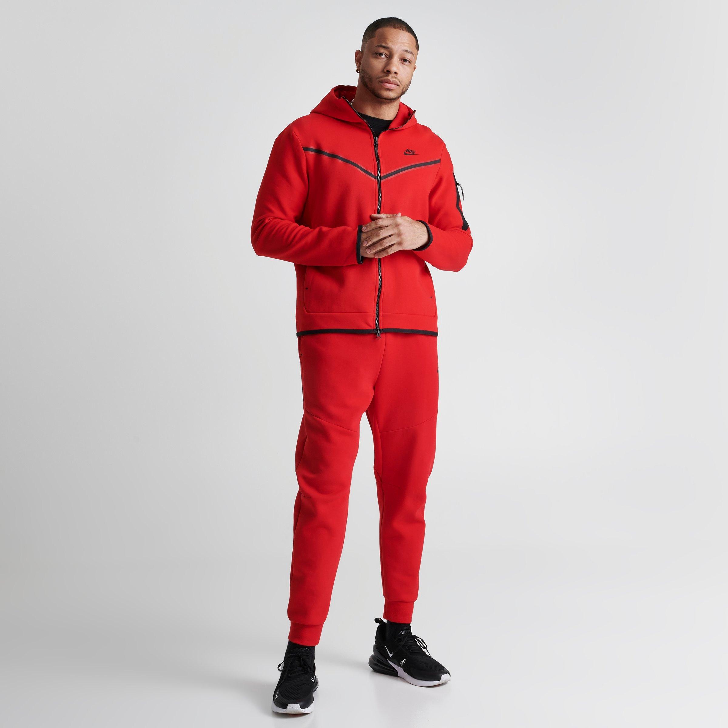 nike sportswear tech fleece red