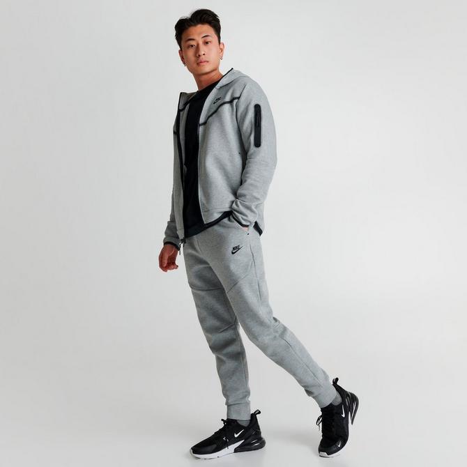 nike tech joggers black and white
