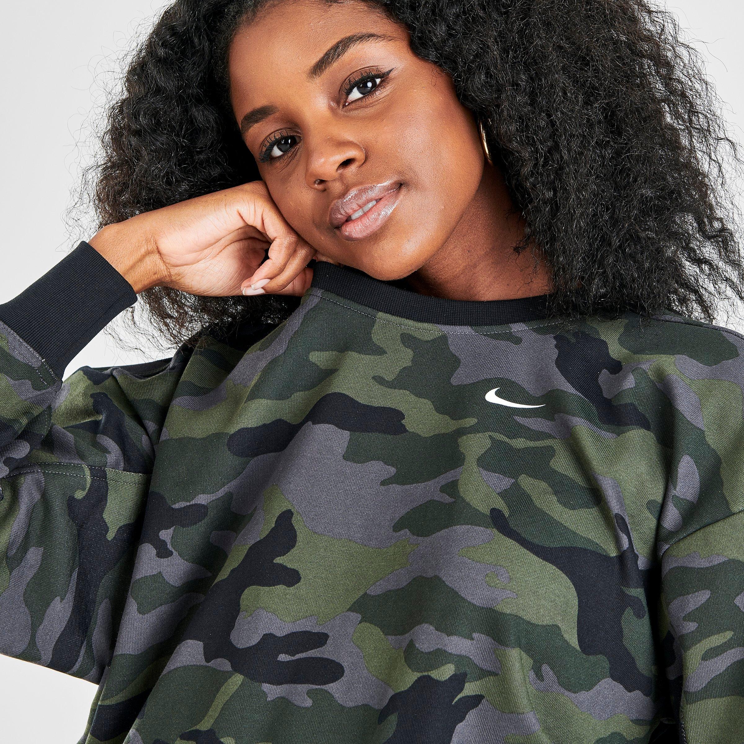 nike camo sweatshirt womens