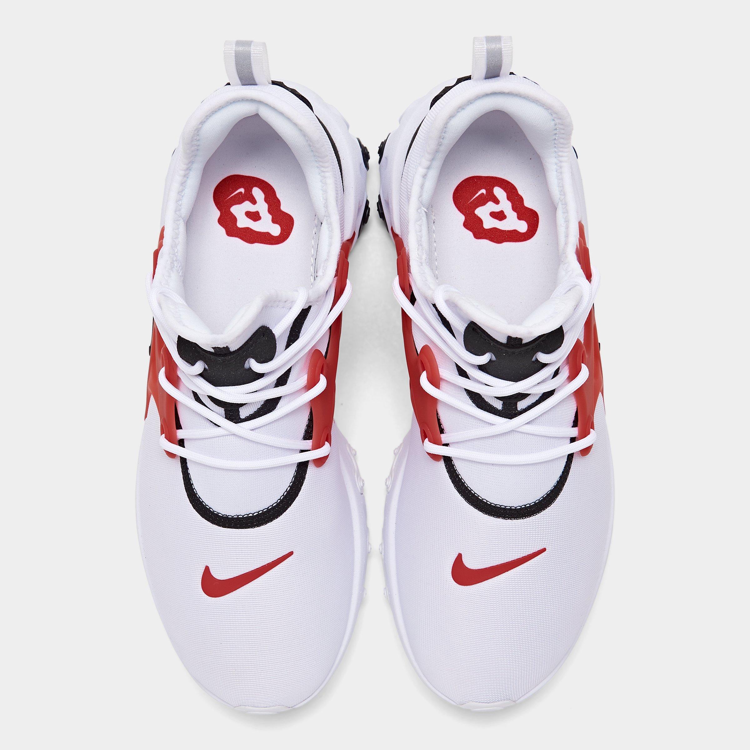 nike presto white black university red