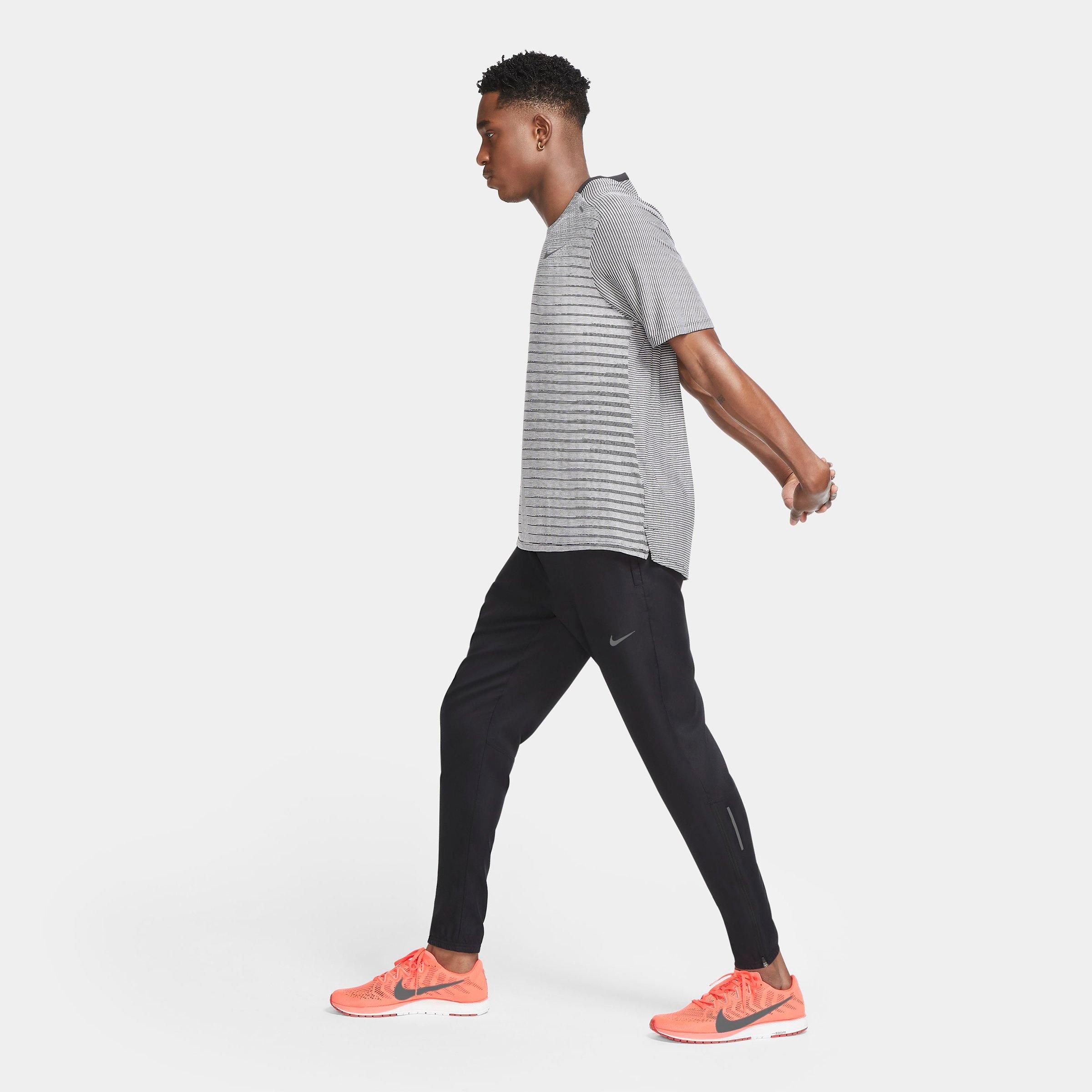nike running essential woven sweatpants in black