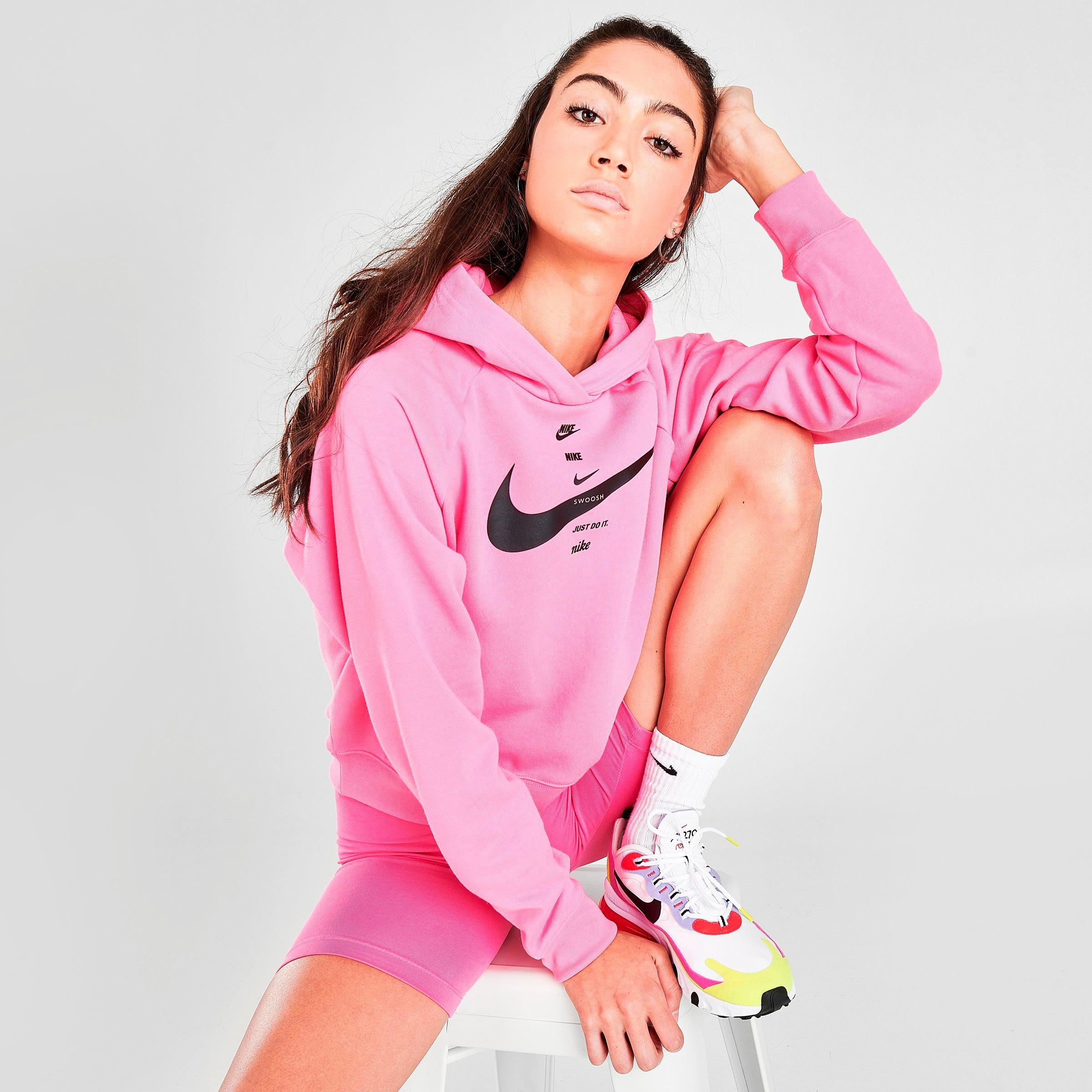 jd sports pink nike hoodie