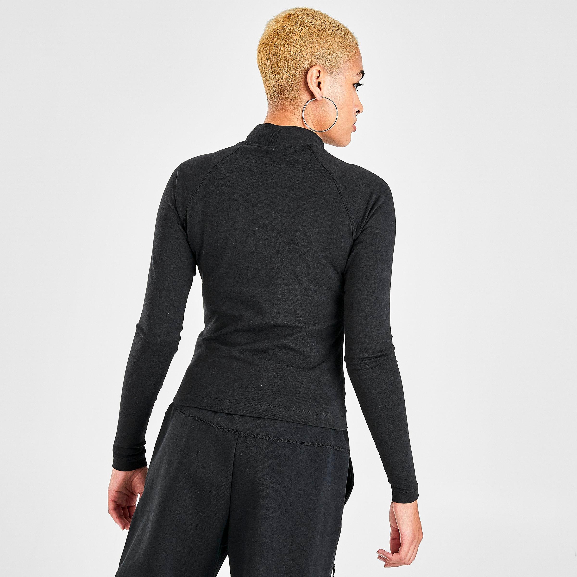 long sleeve white mock neck top