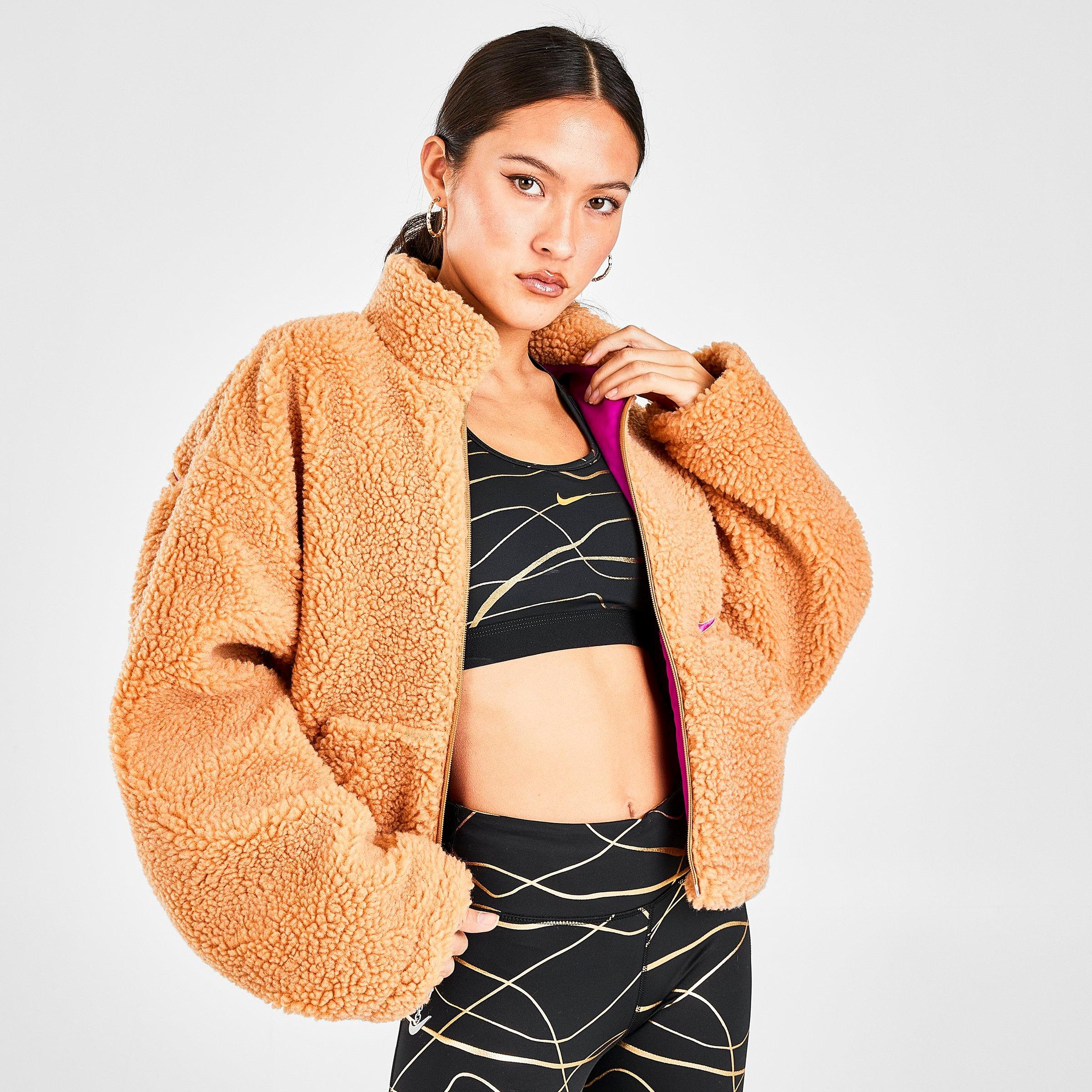 sherpa fleece nike crop