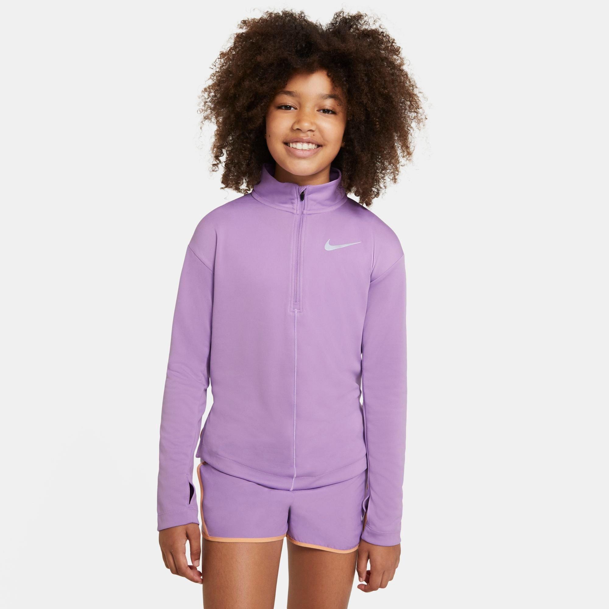 purple nike half zip