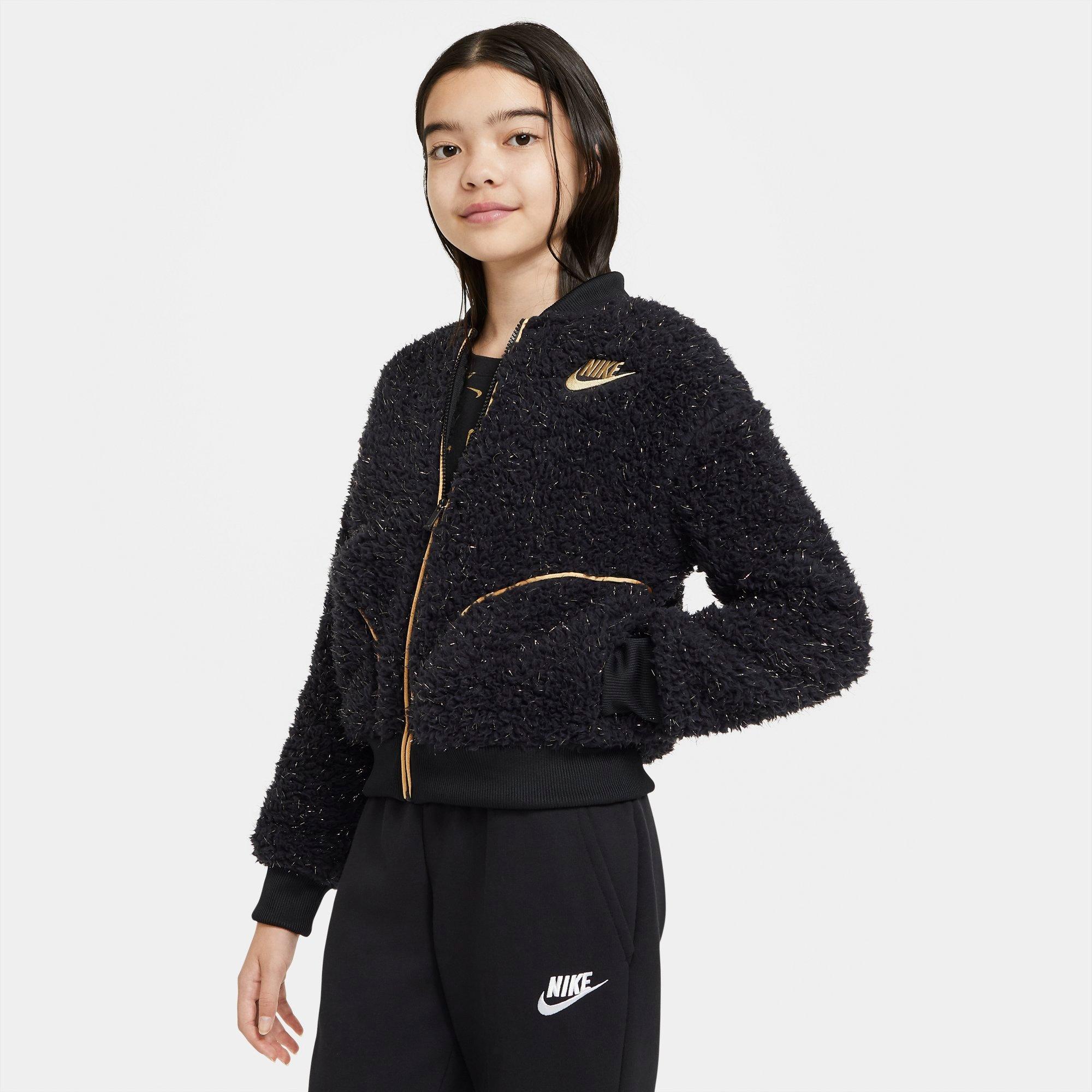 nike sportswear fleece bomber jacket