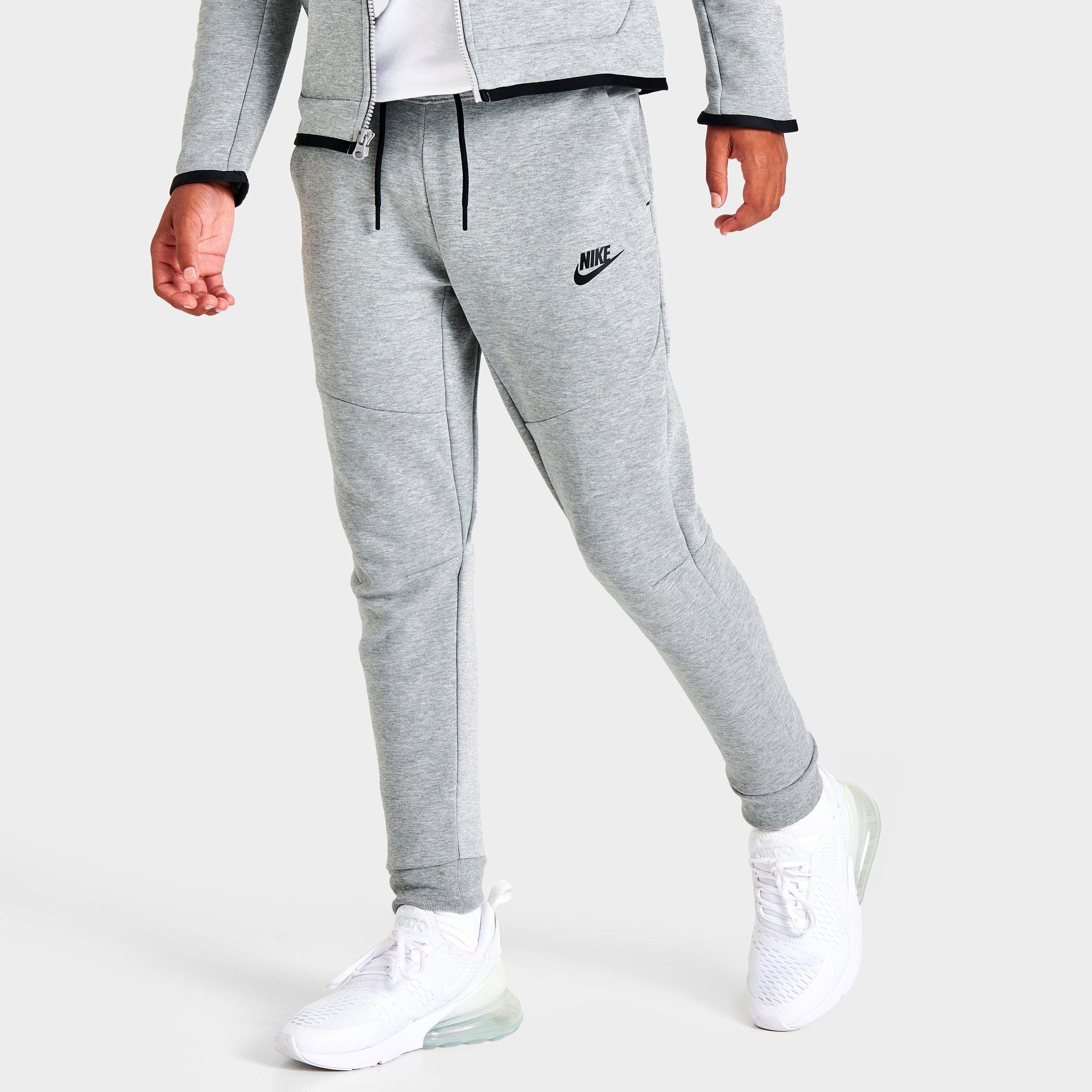Nike Boys NSW Tech Fleece Pants - Dk Grey Heather/Black Size L
