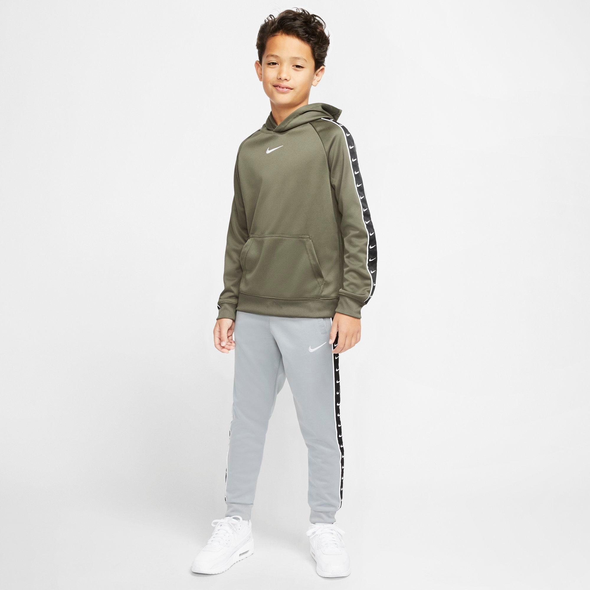 swoosh tape hoodie