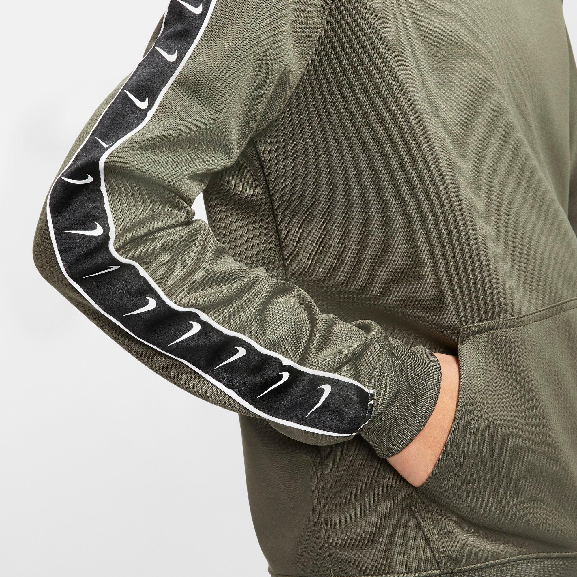 nike hoodie swoosh tape