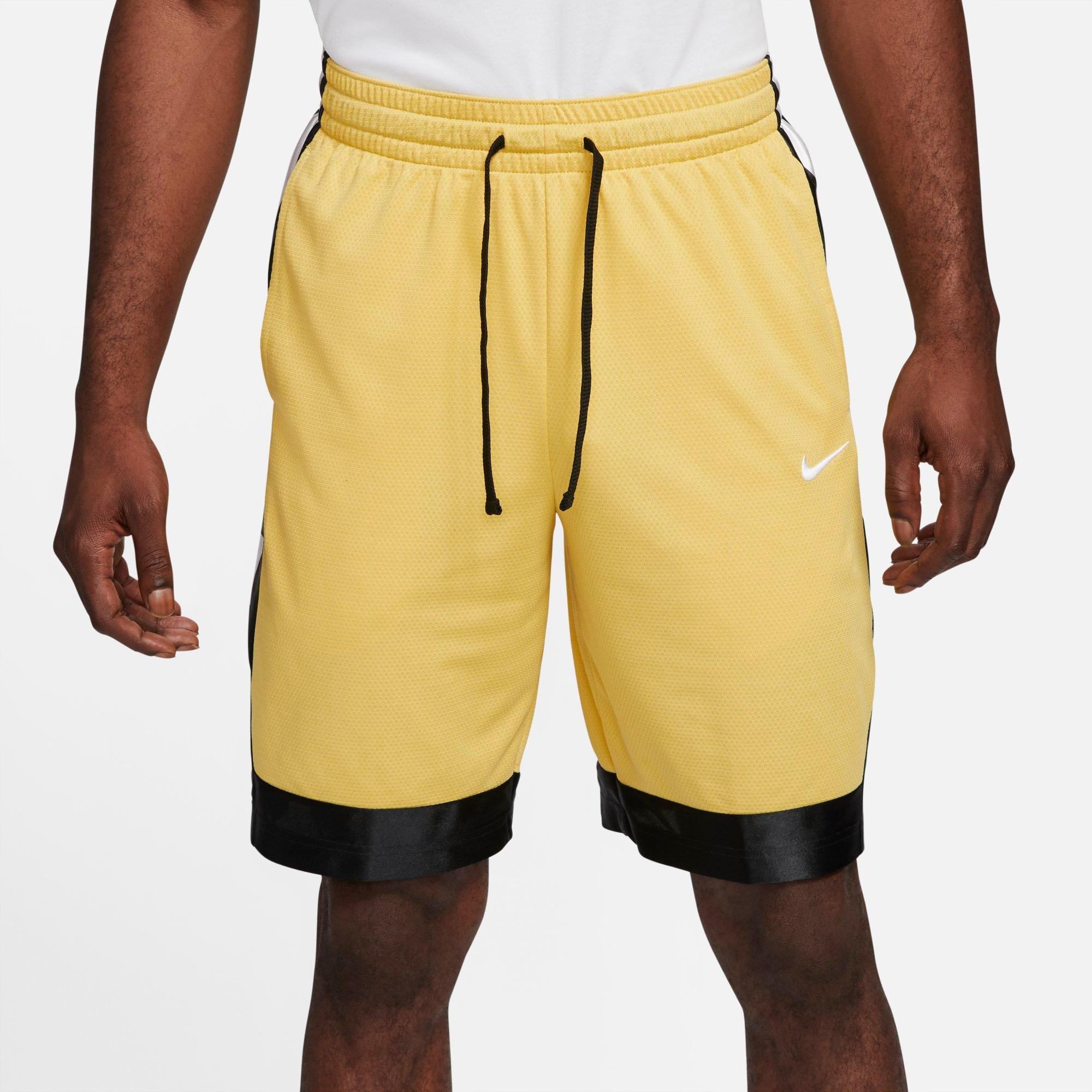 yellow nike elite shorts