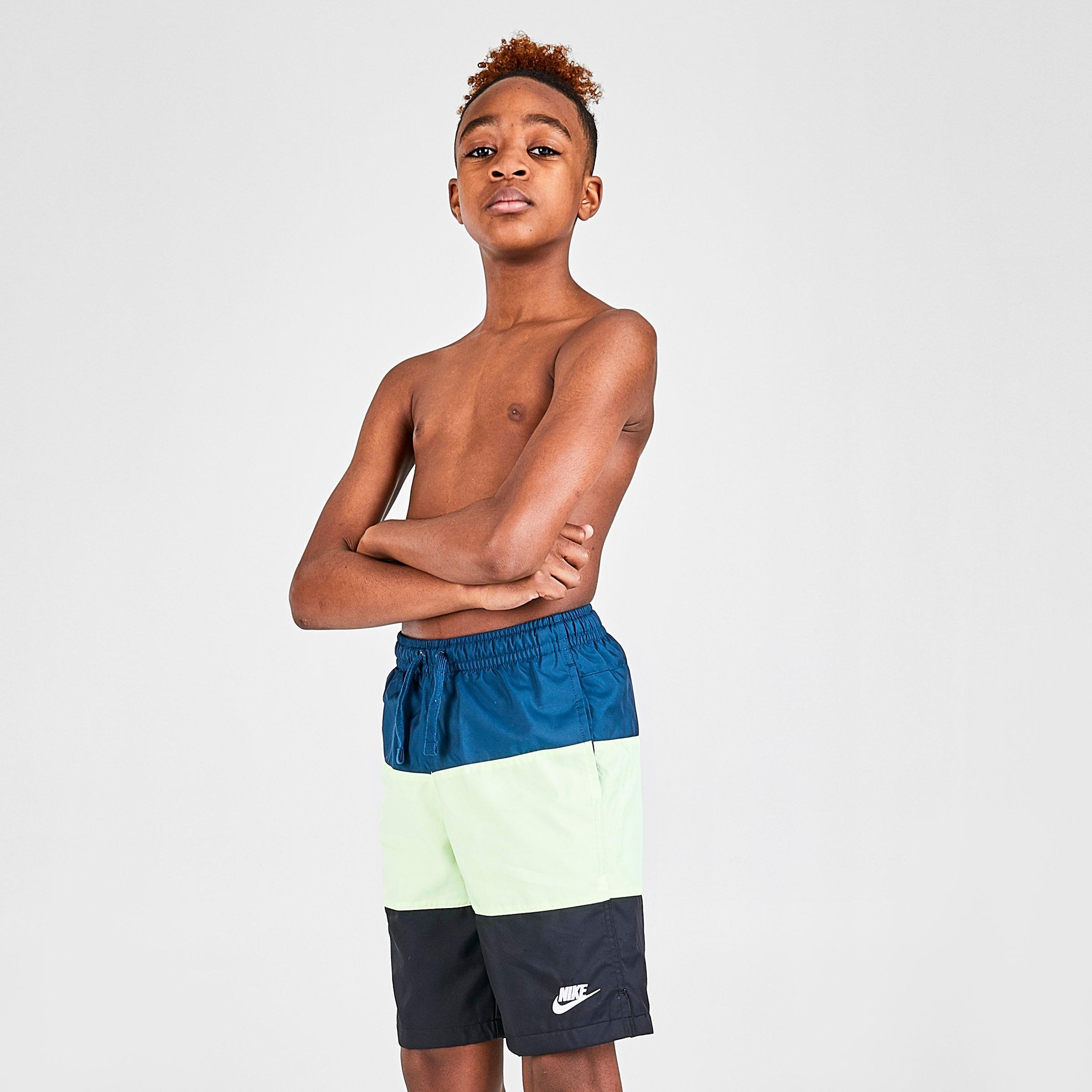 nike colorblocked active swim boyshorts