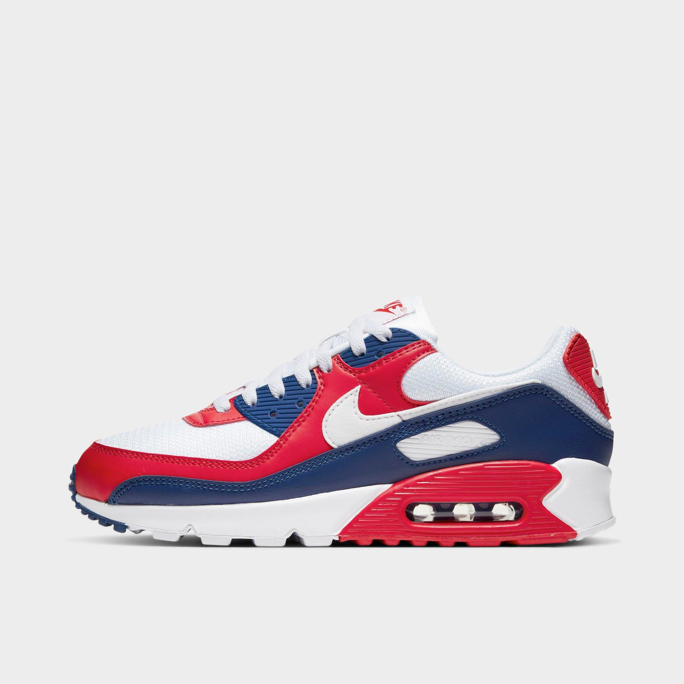 nike blue red and white shoes