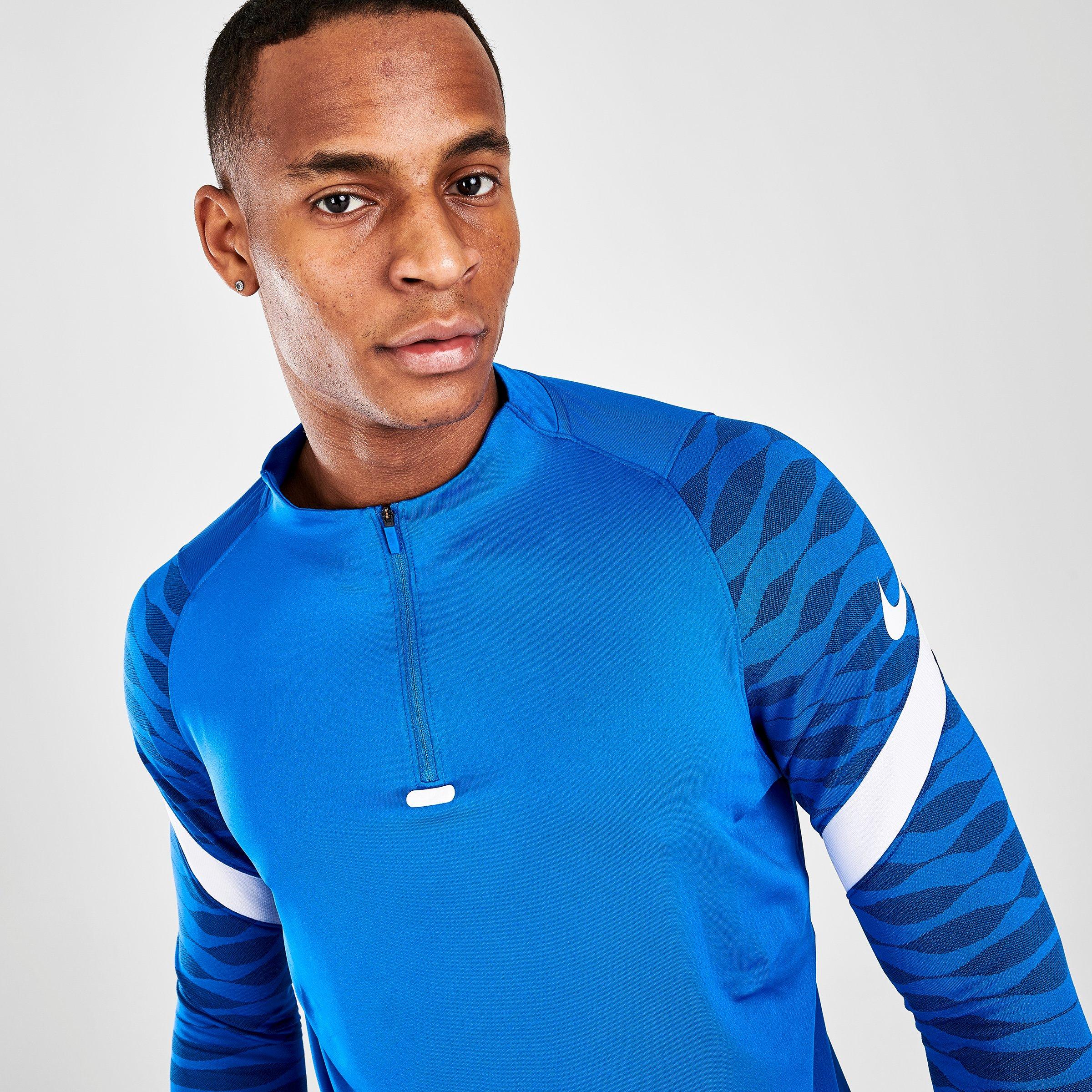 nike blue half zip top