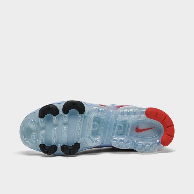 White vapormax shop blue bottom