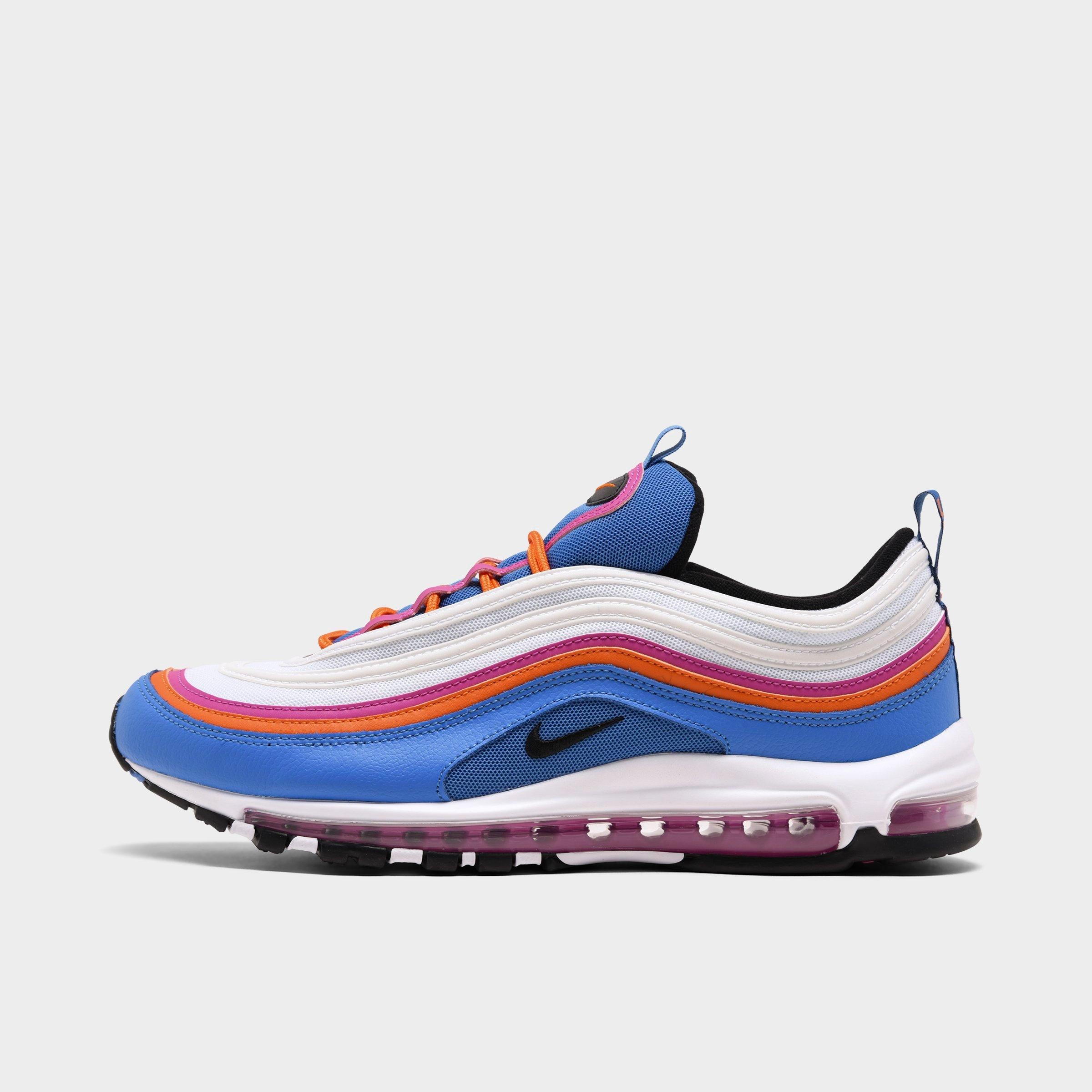 pink blue and white air max 97