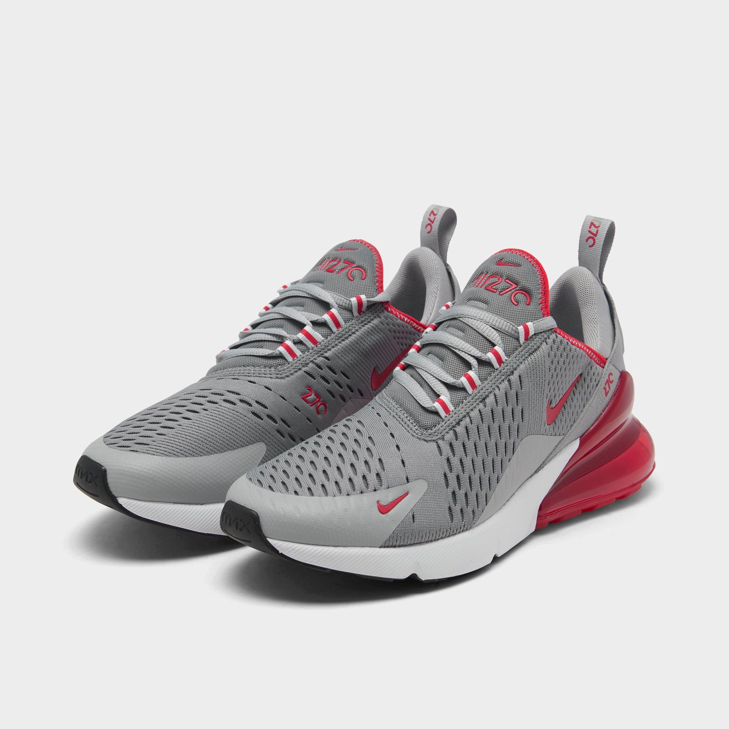 air max 270 gray and red