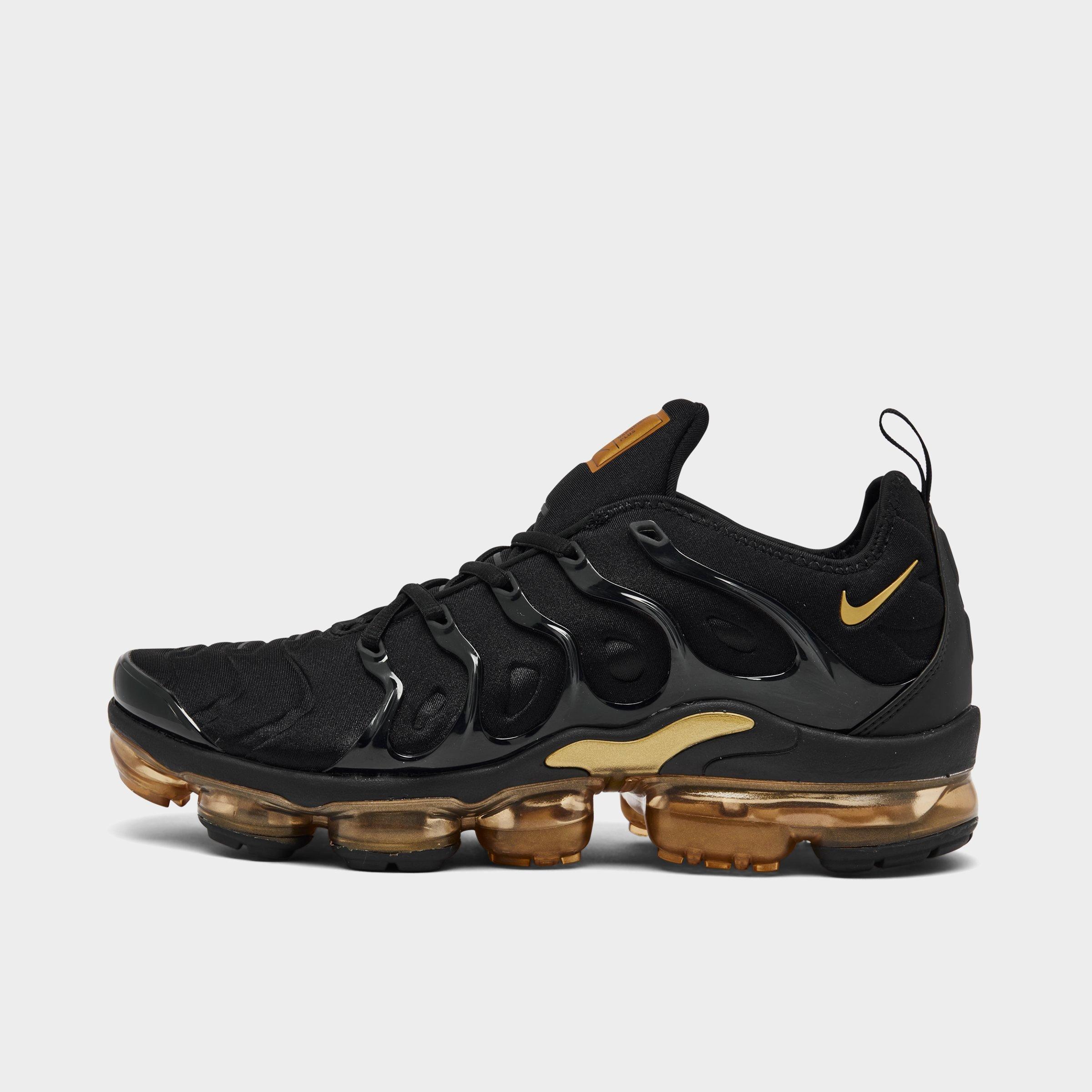 vapormax plus gold and black