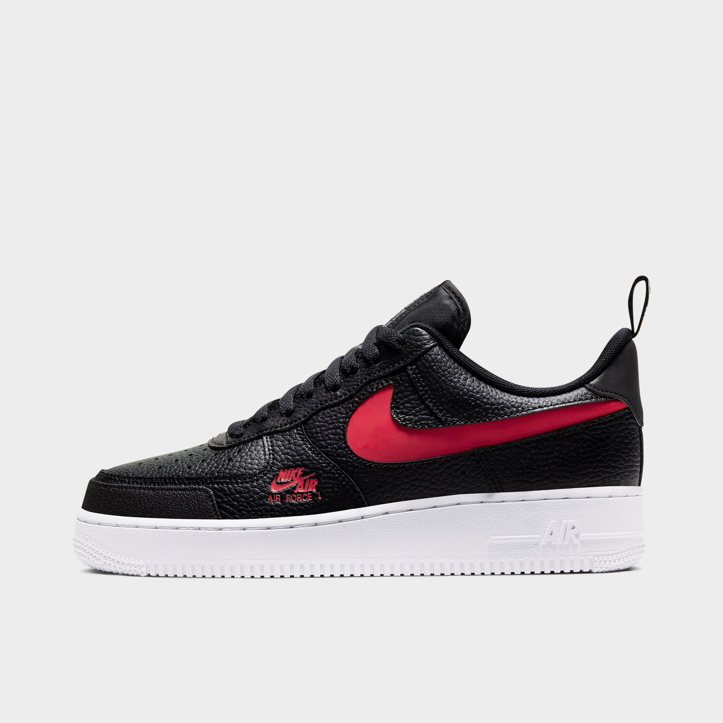 black and red air force 1s