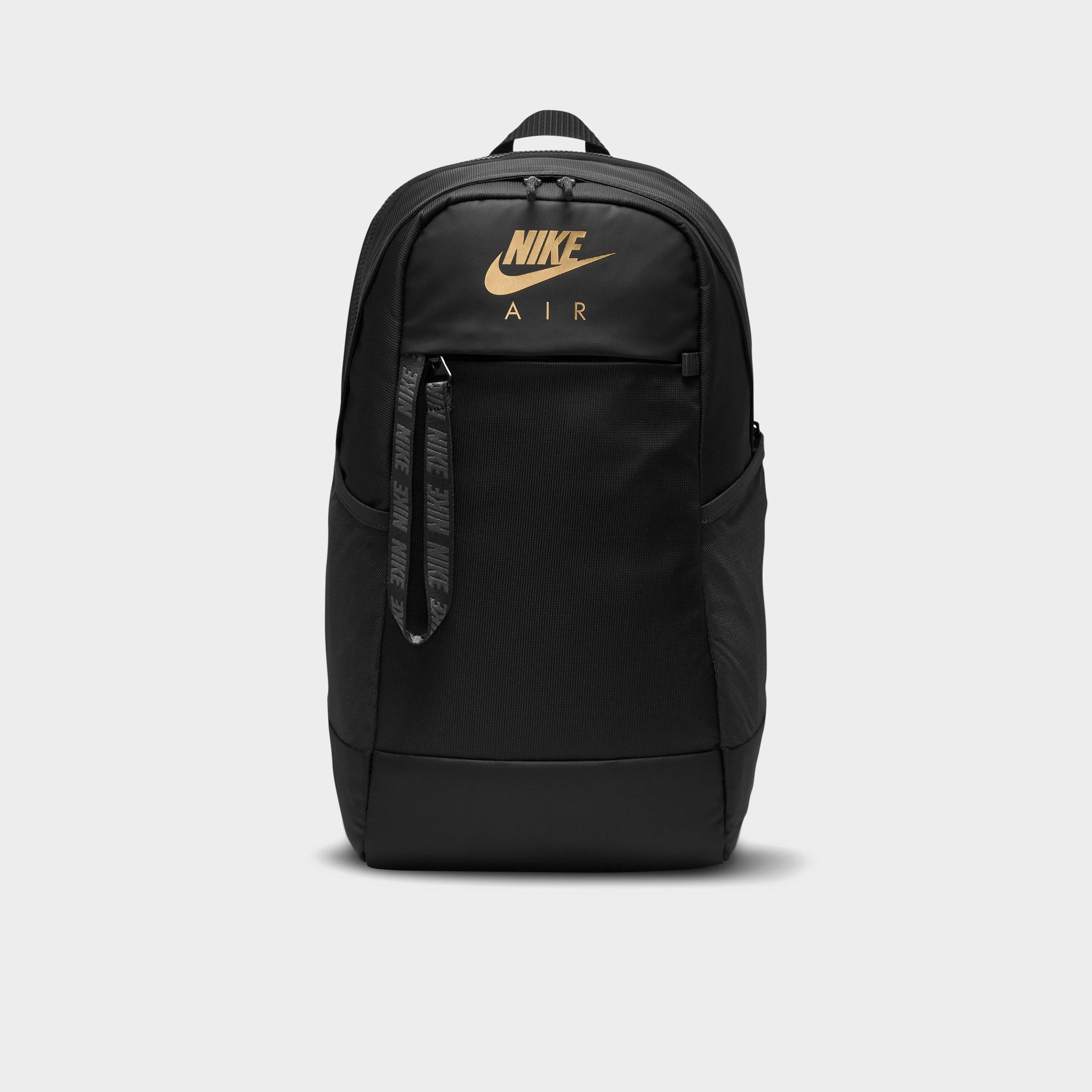 nike gold and black backpack