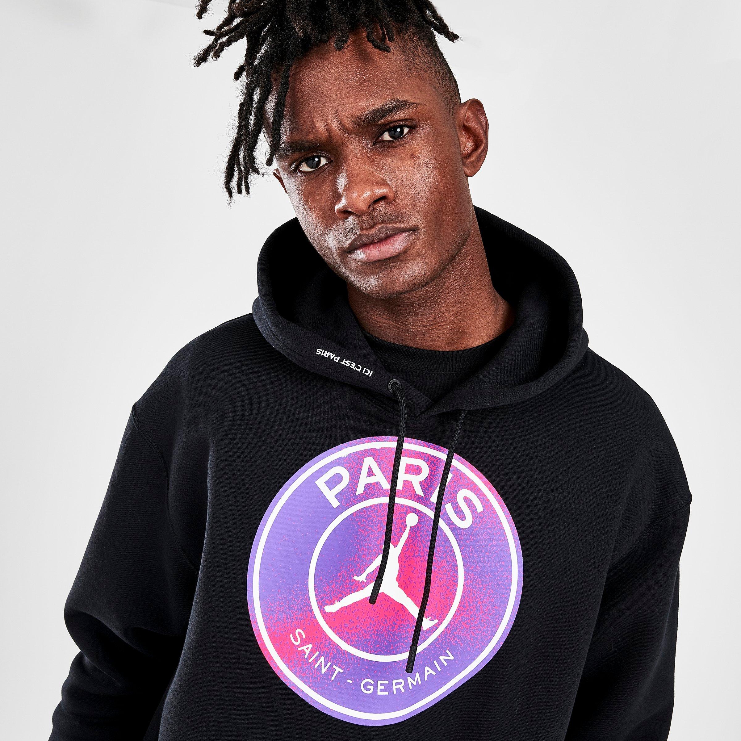 Men S Jordan Paris Saint Germain Logo Fleece Hoodie Jd Sports