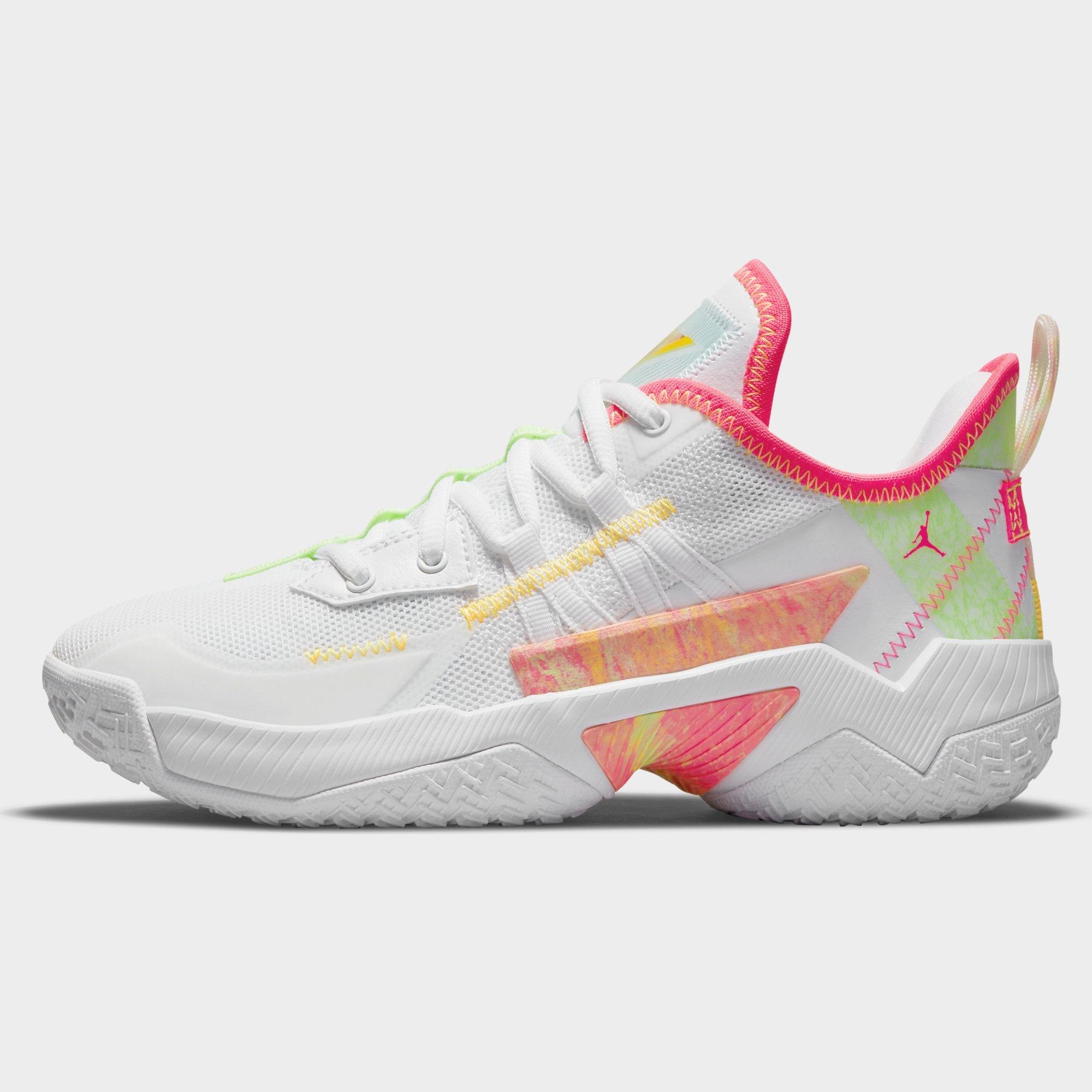 pink kids basketball shoes