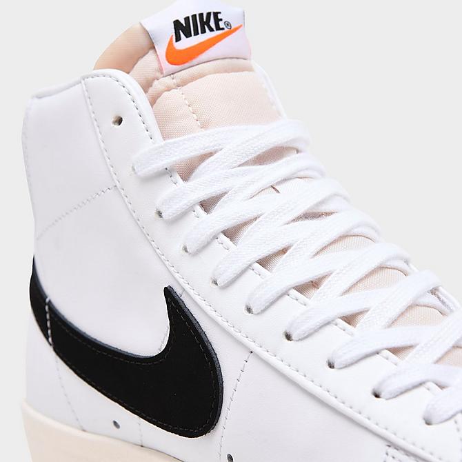 Front view of Women's Nike Blazer Mid '77 Casual Shoes in White/Black/Sail Click to zoom