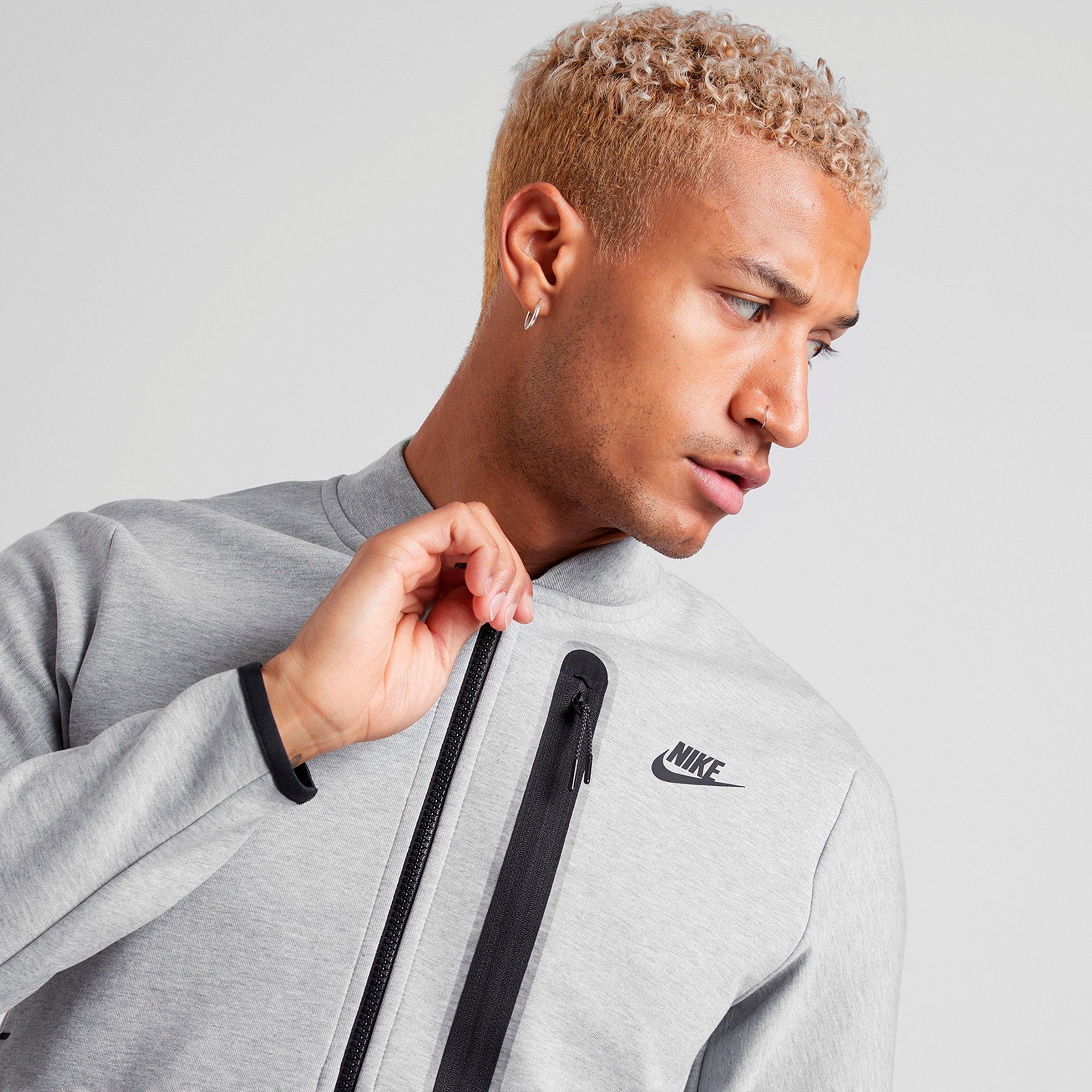 nike fleece bomber jacket