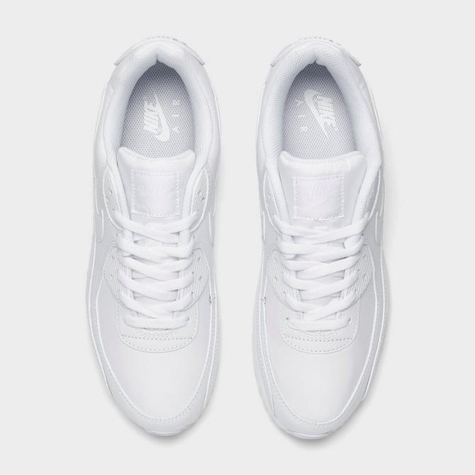 Mens white leather nike air max 90 best sale