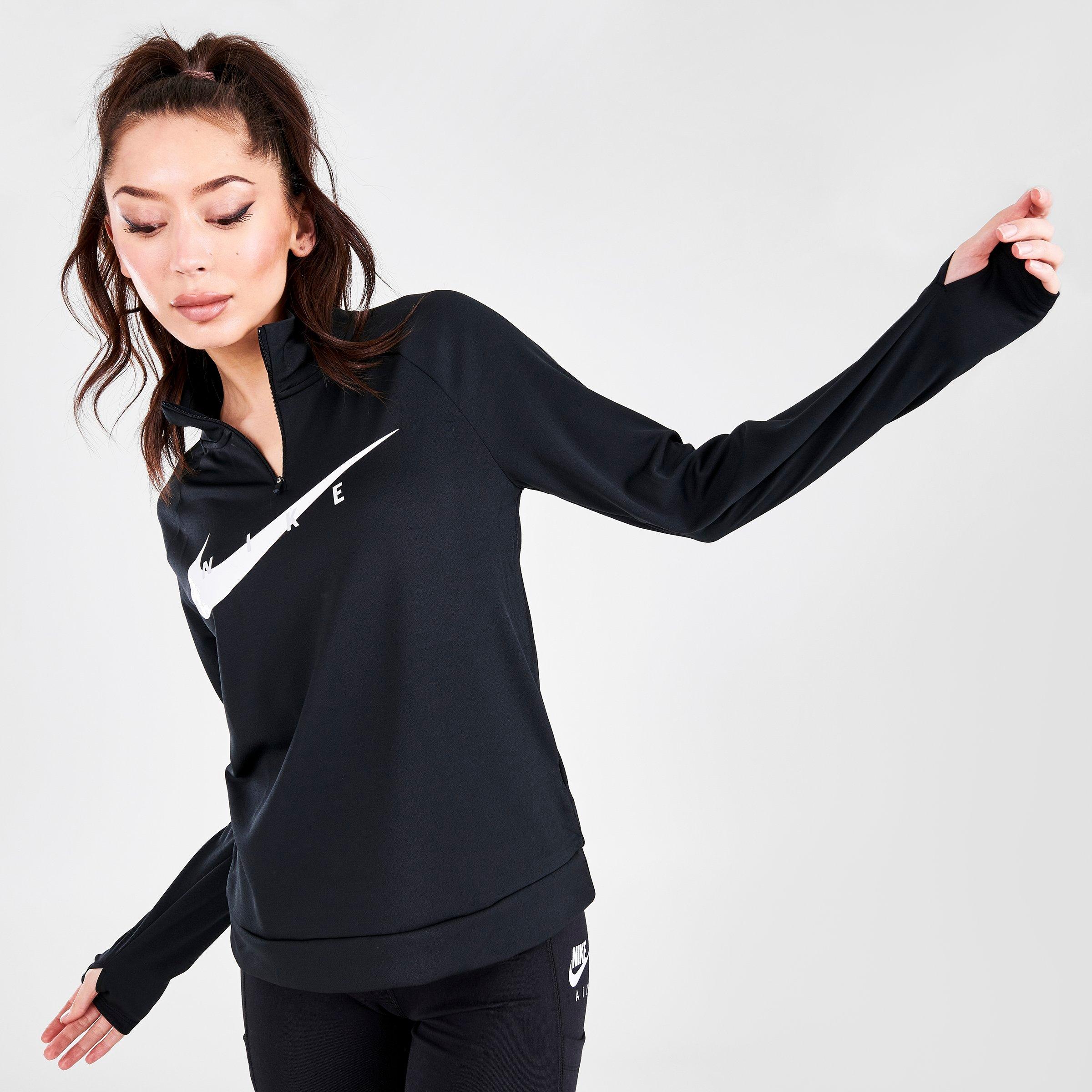 half zip run top
