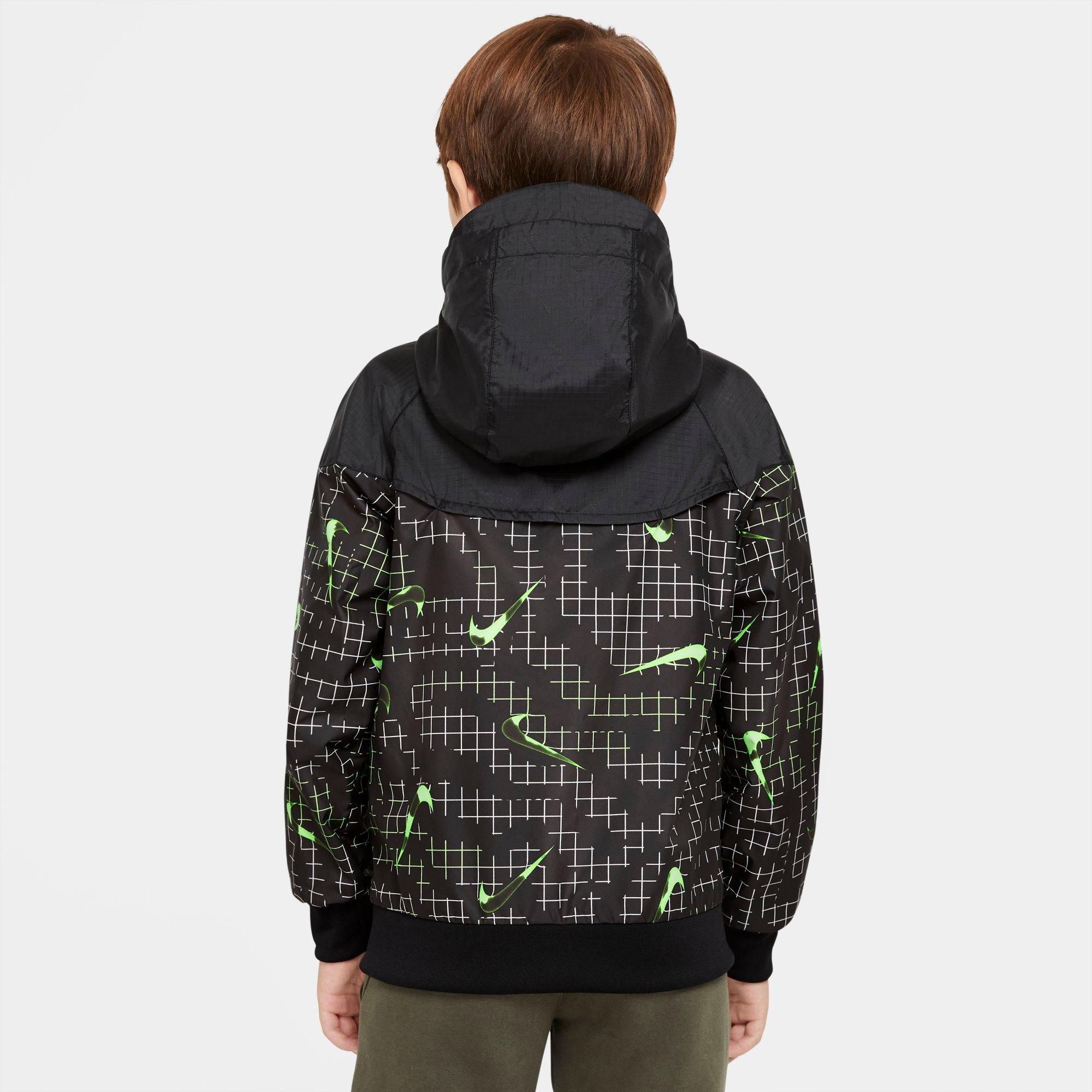 nike windbreaker with back print in black