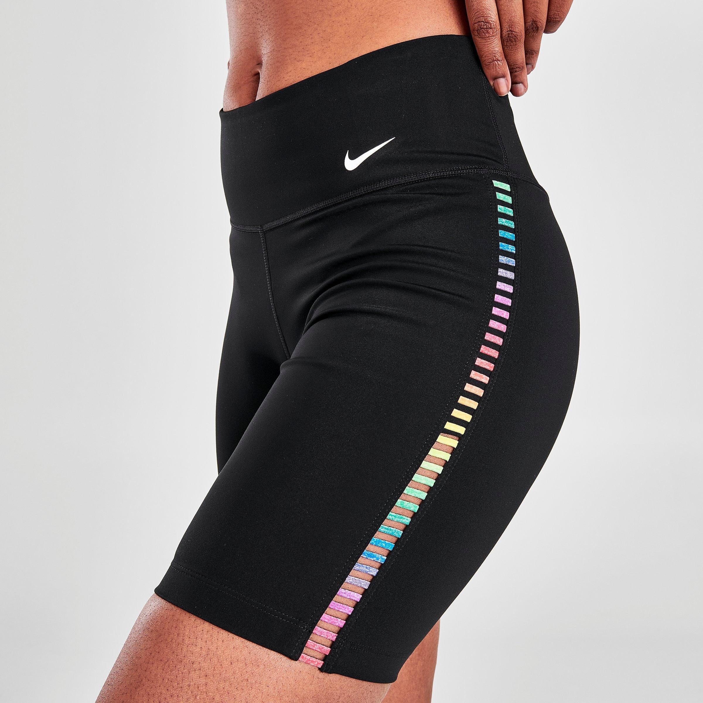 black nike shorts with white trim