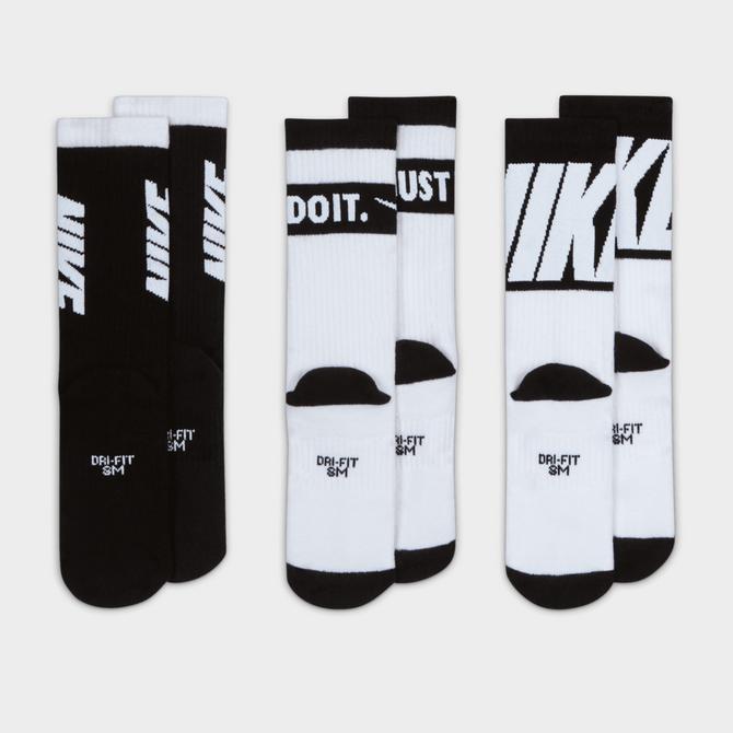 Kids' Nike Everyday Cushioned Crew Socks (3-Pack)