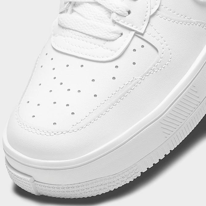 Front view of Women's Nike Air Force 1 Fontanka Casual Shoes in White/Photon Dust/Opti Yellow/Summit White Click to zoom