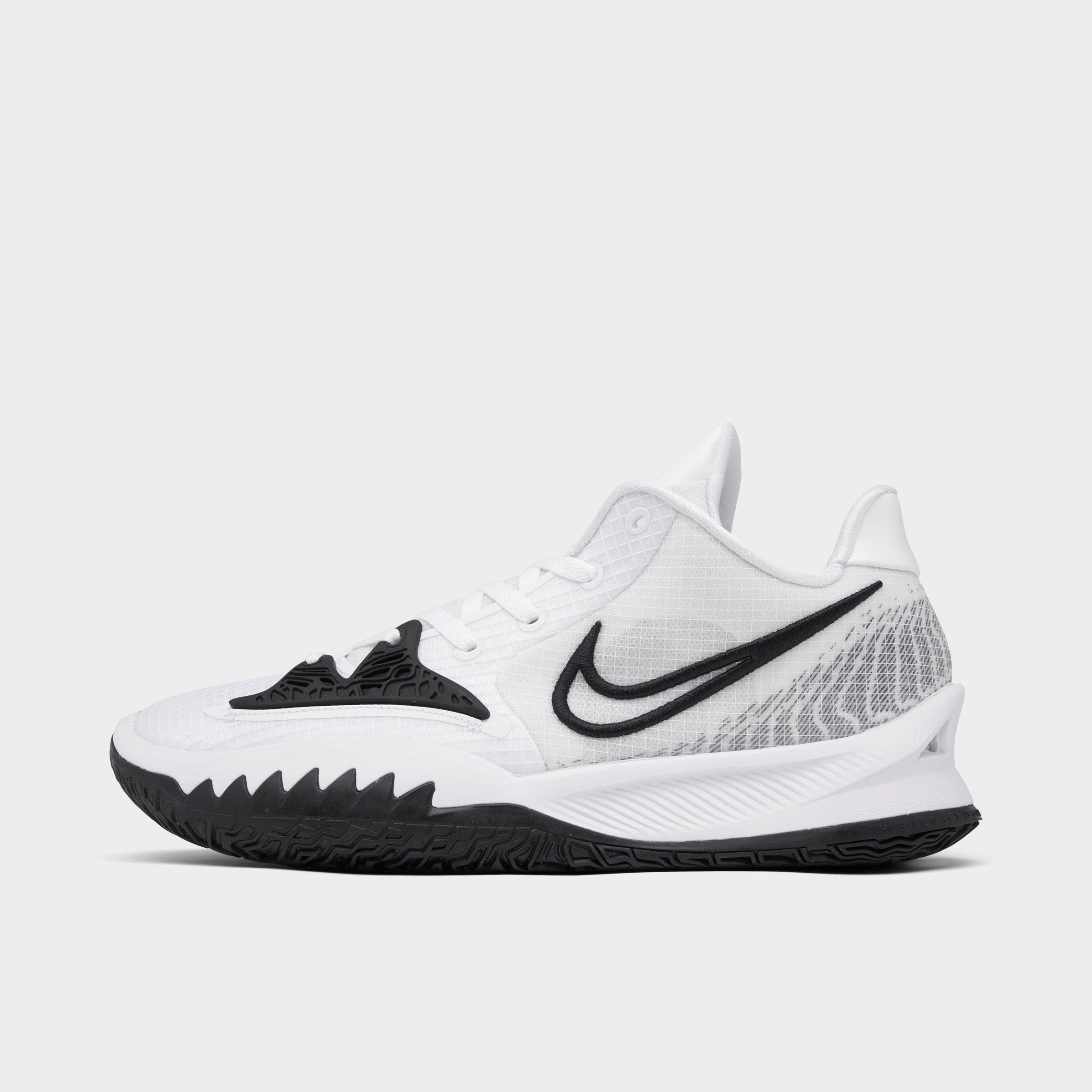 kyrie 4 low black and white