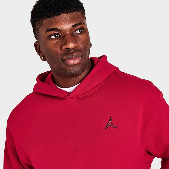 Nike Jordan Essentials Men's Fleece Pullover Hoodie Gym Red Black ...
