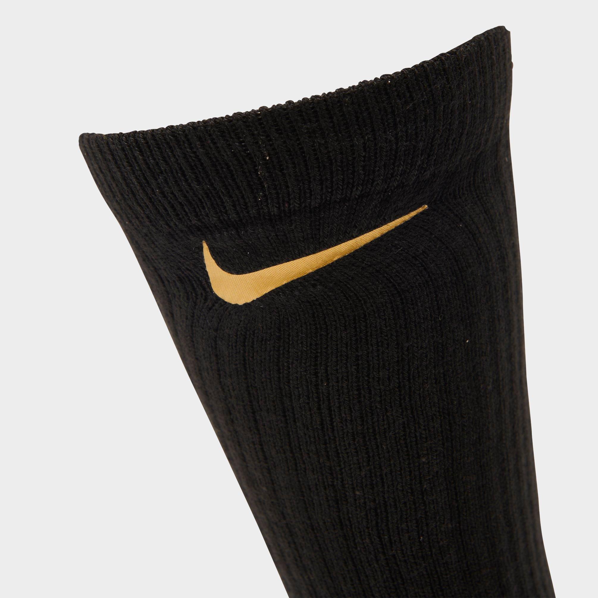 black gold nike socks