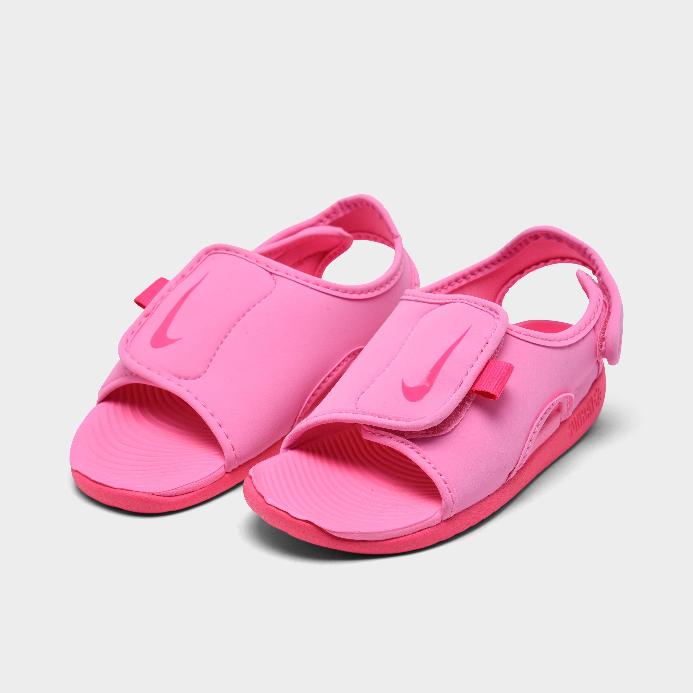girls pink nike sandals