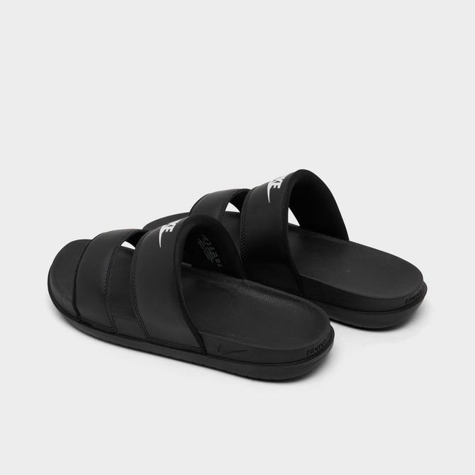 Black nike hot sale duo slides