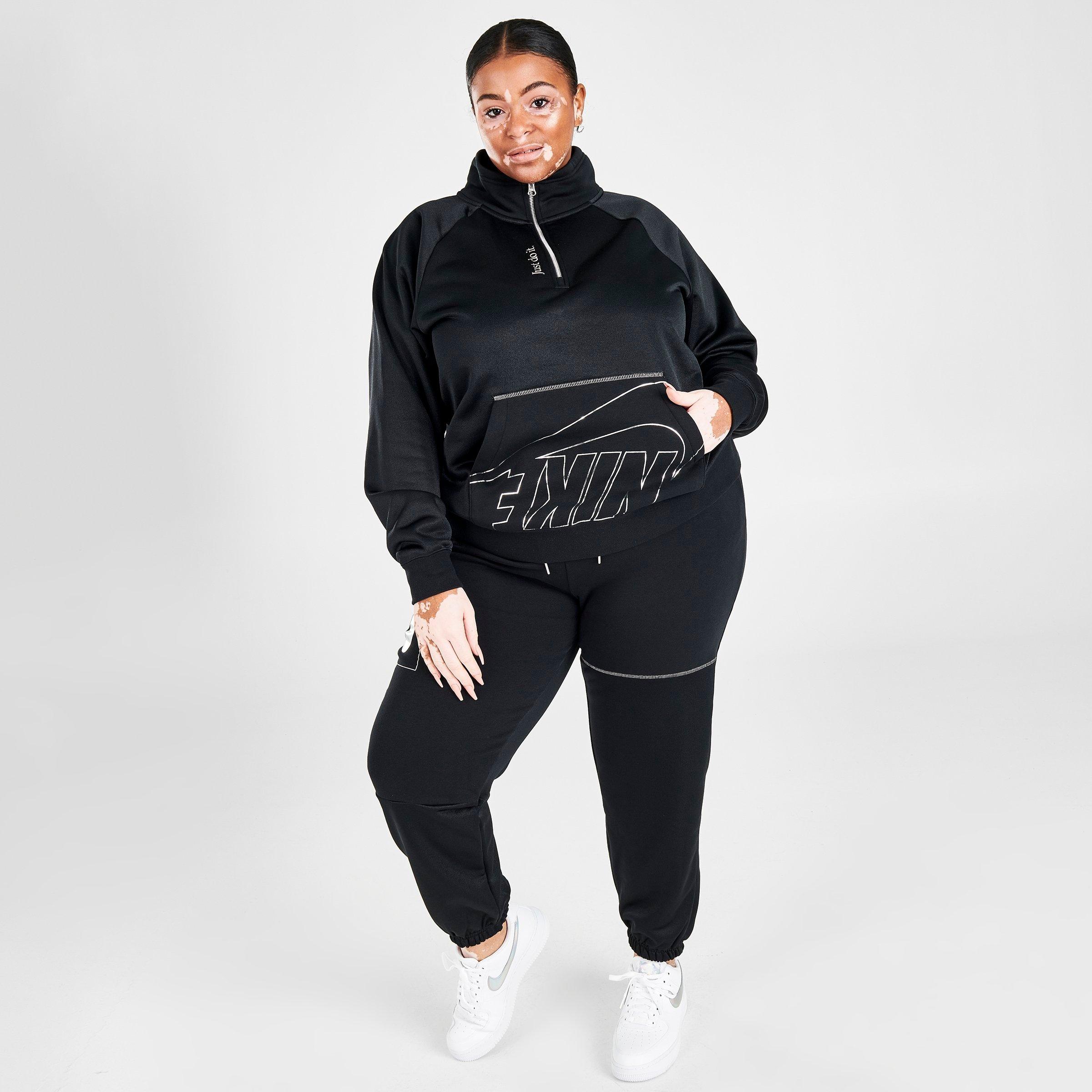 women's three quarter zip sweatshirt